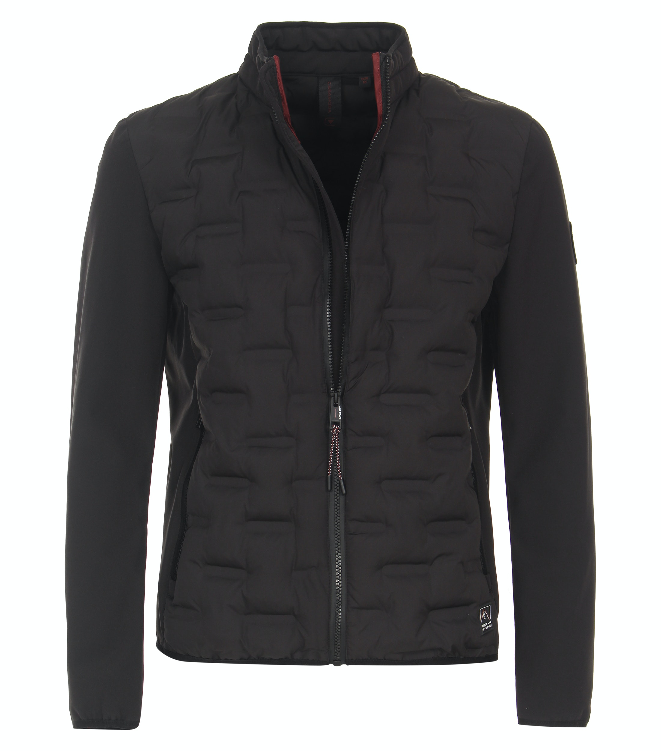 Casamoda Herren Jacke Materialmix - schwarz M