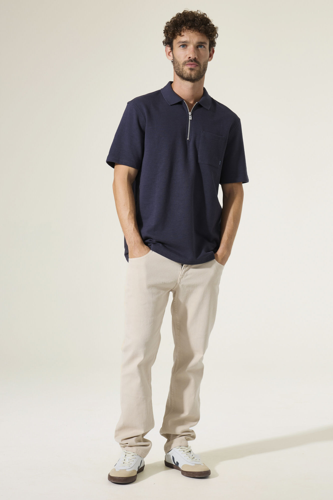 Garcia Poloshirt mit Zip - dunkelblau L
