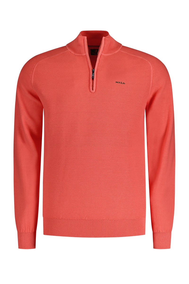 NZA New Zealand Auckland Pullover Troyer-Zip - red cider