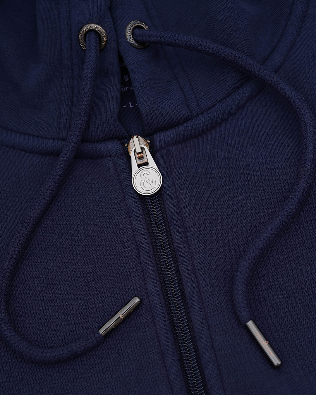 Colours & Sons Herren Hoodie-Zip Jacke - blau