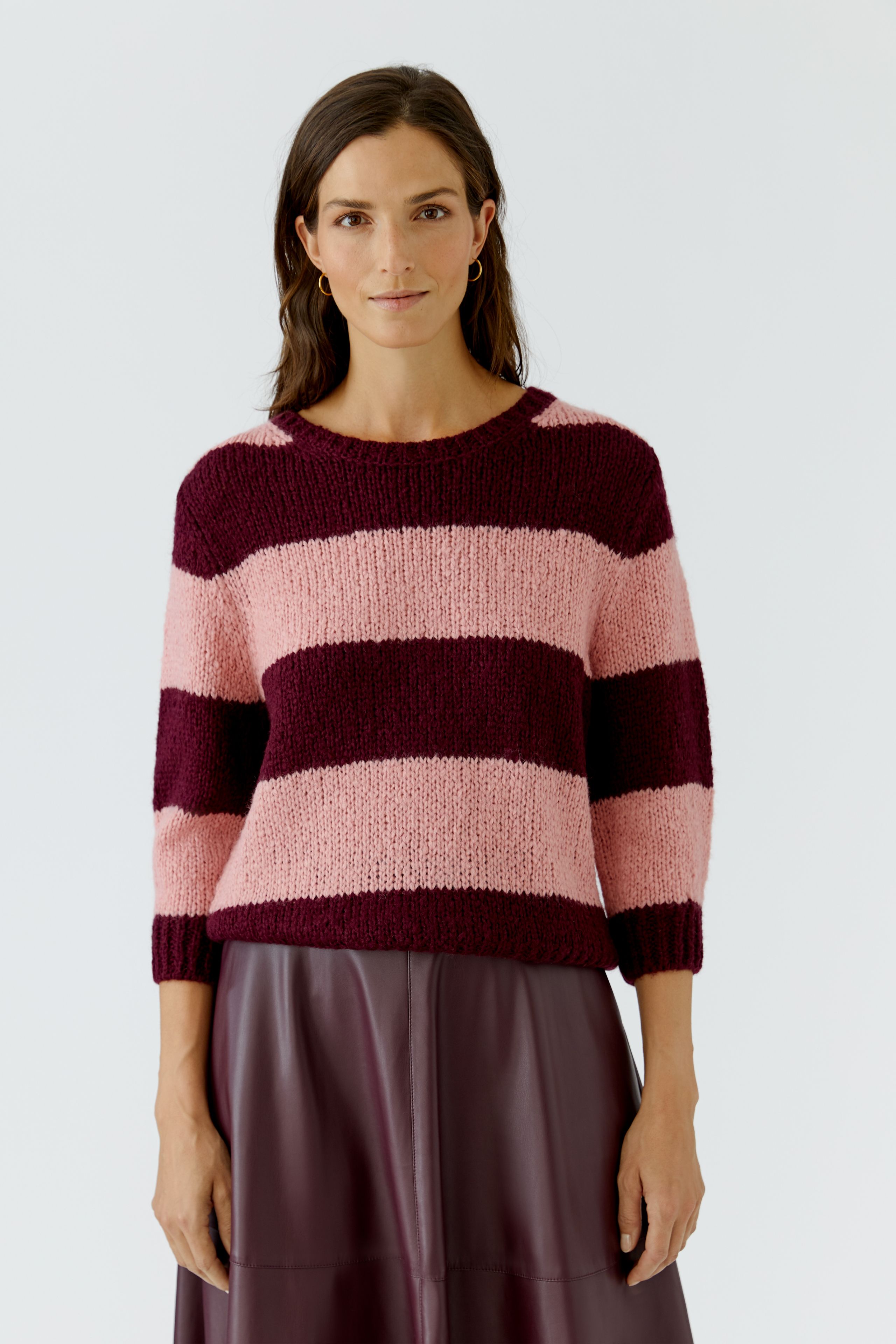 Oui Damen‑Pullover ESMY mit Streifenmuster