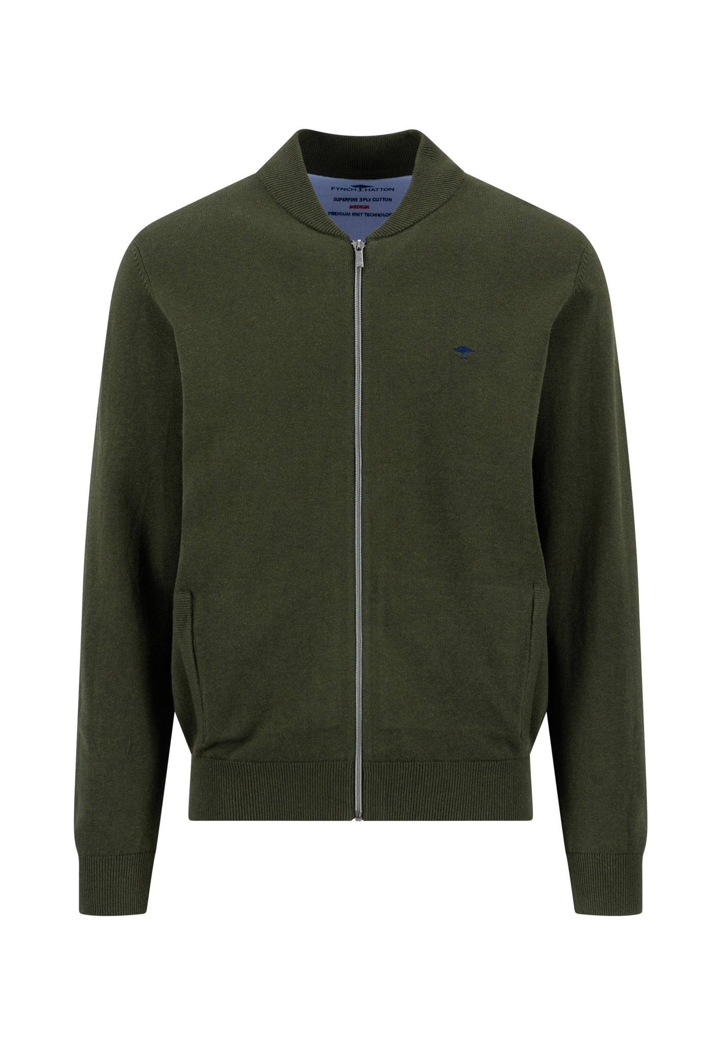Fynch‑Hatton Strickjacke in dunkelgrün XXL