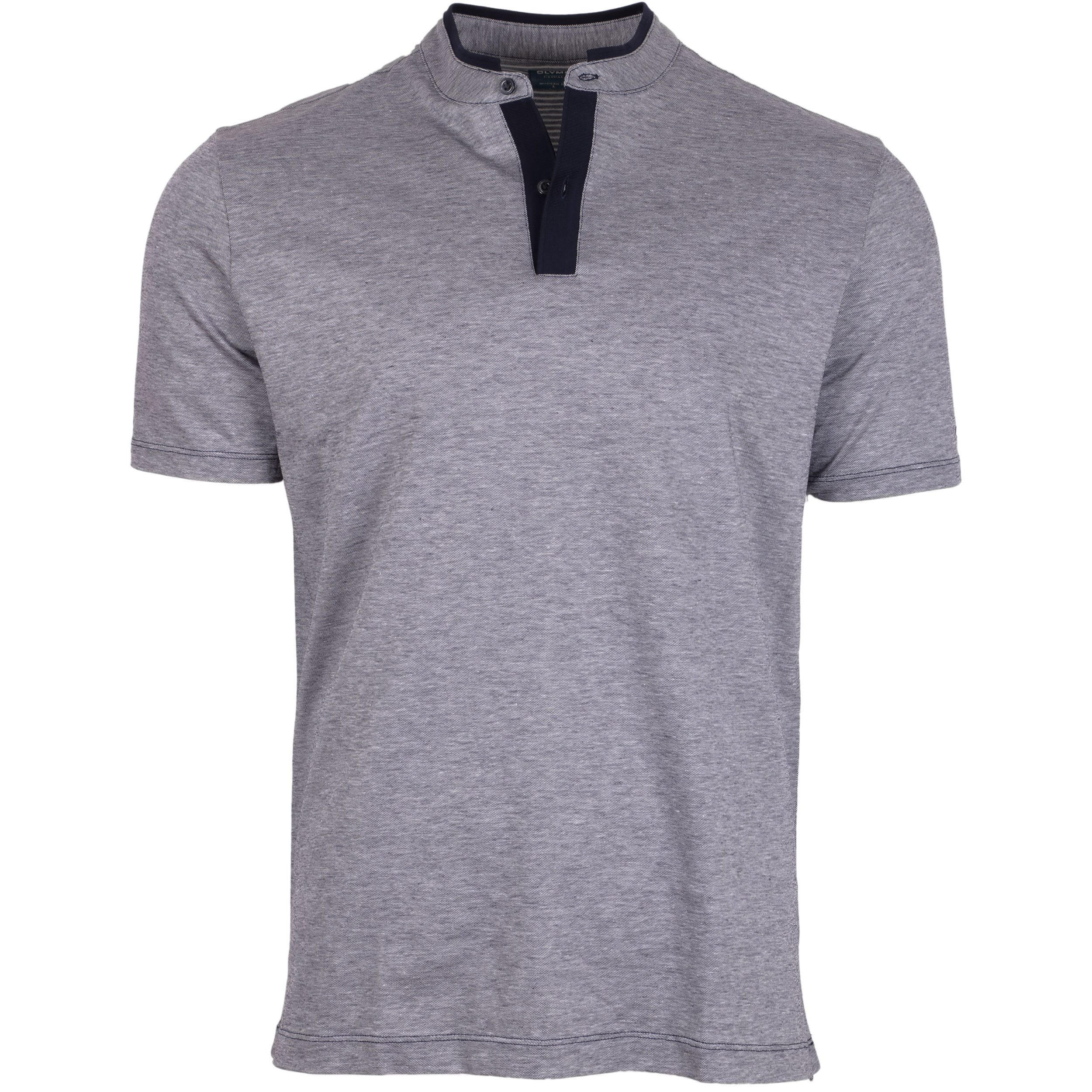 Olymp T-Shirt Stehkragen modern fit - dunkelblau L