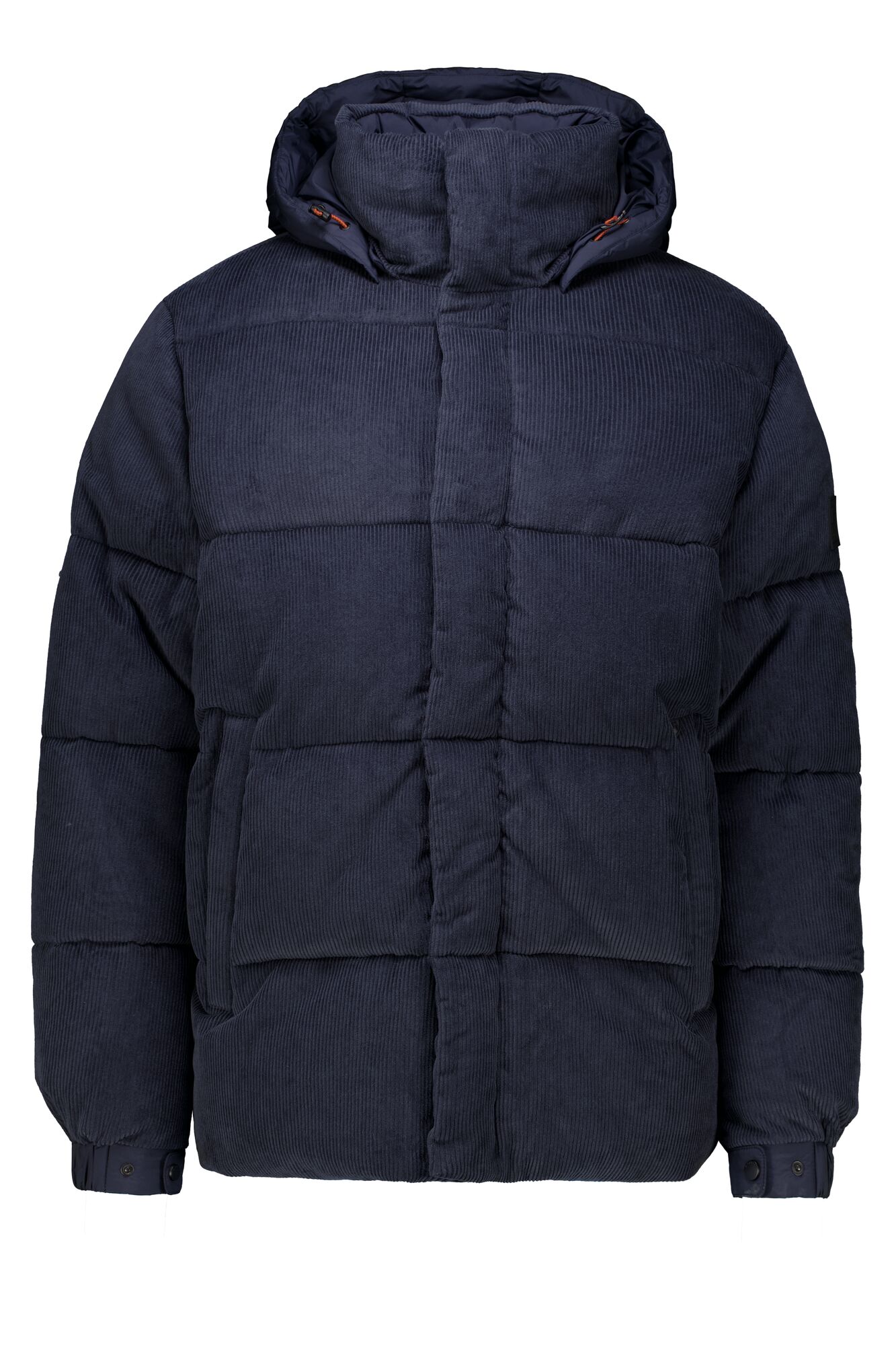 Garcia Steppjacke Navy mit Kapuze und Cord-Optik