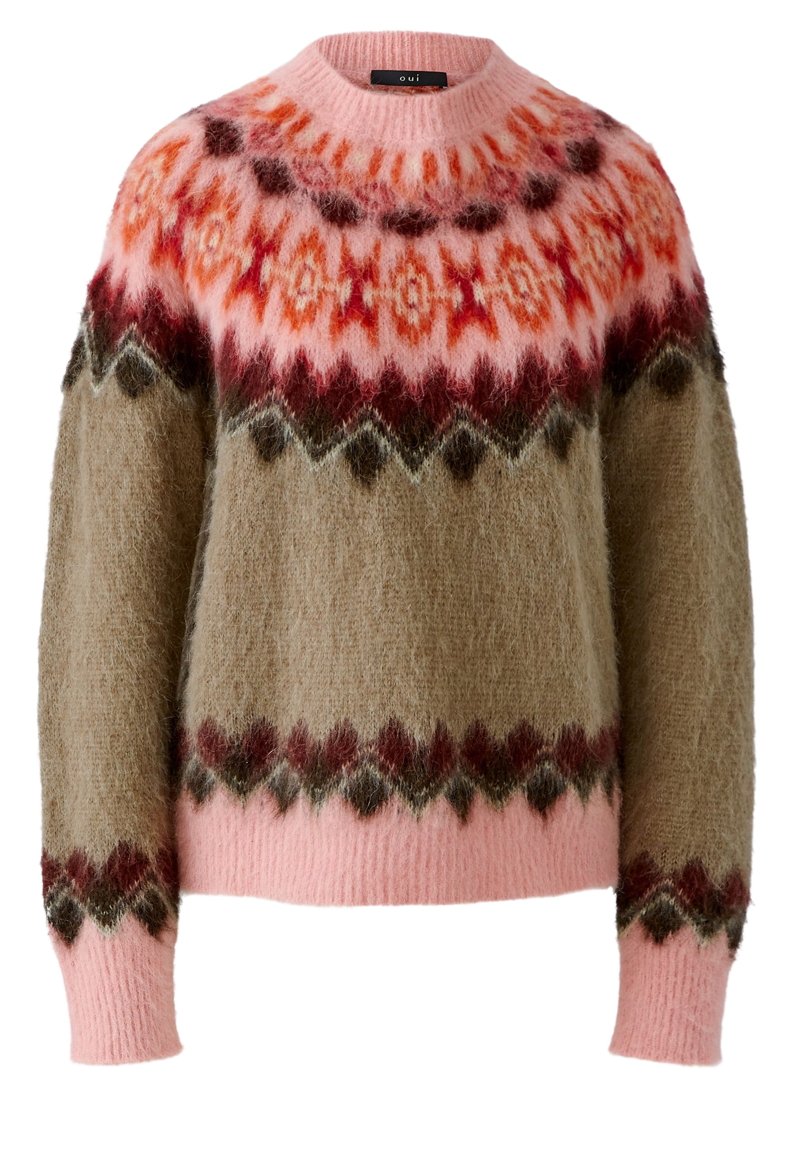 Oui Norweger‑Pullover mit Farbverlauf 42