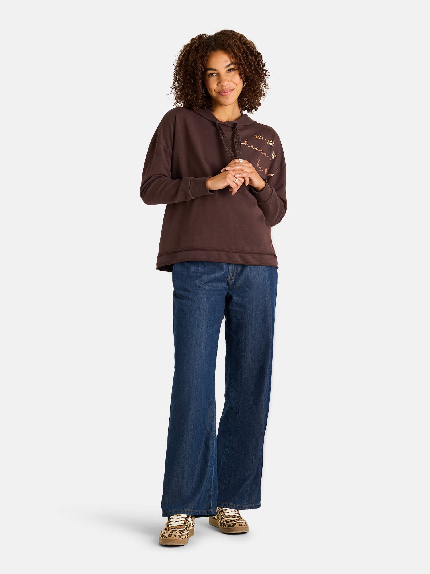 Lieblingsstück Damen Hoodie Chosen by Love – Braun XS