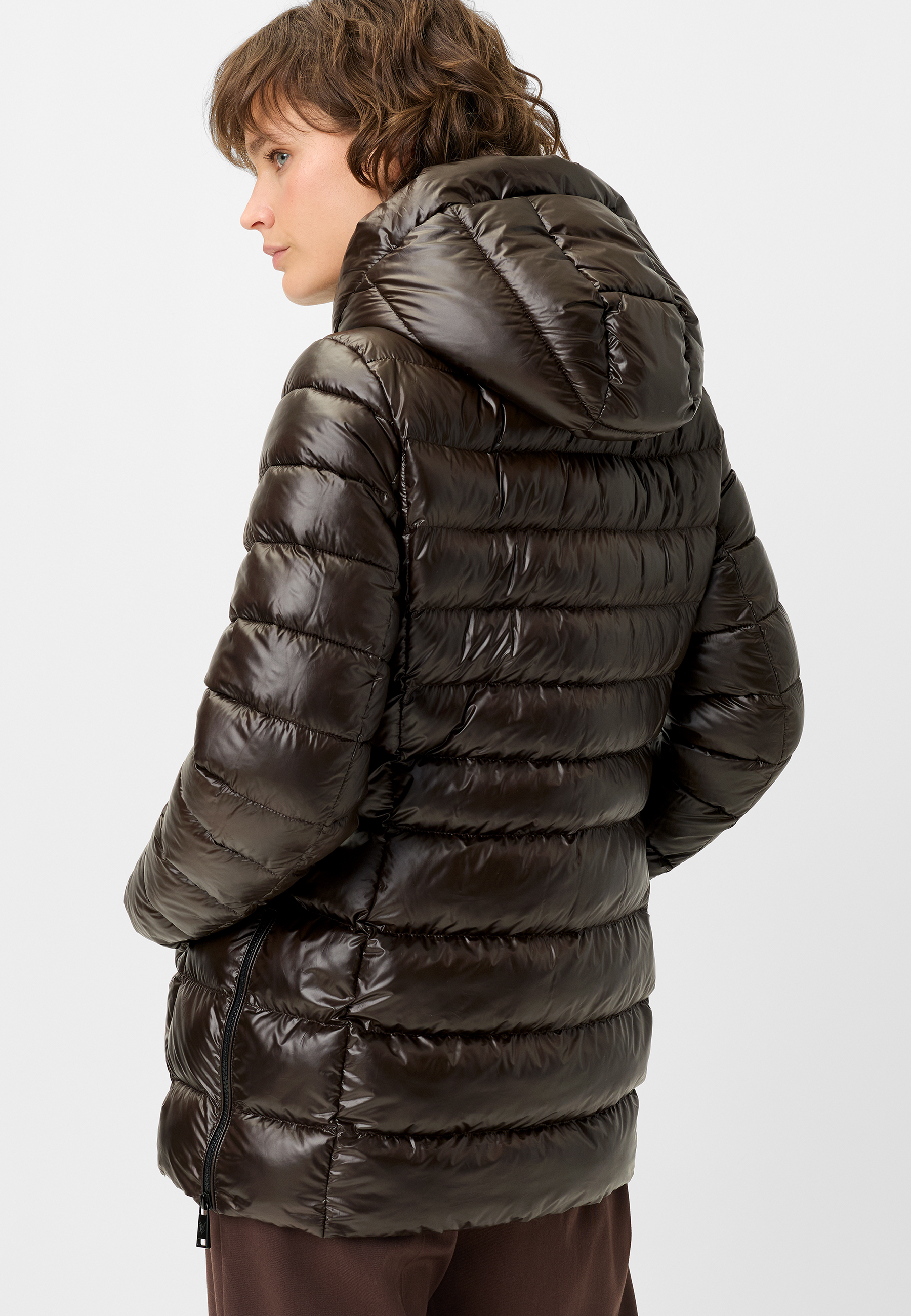 Fuchs Schmitt Steppjacke mit Kapuze in Schokobraun 42