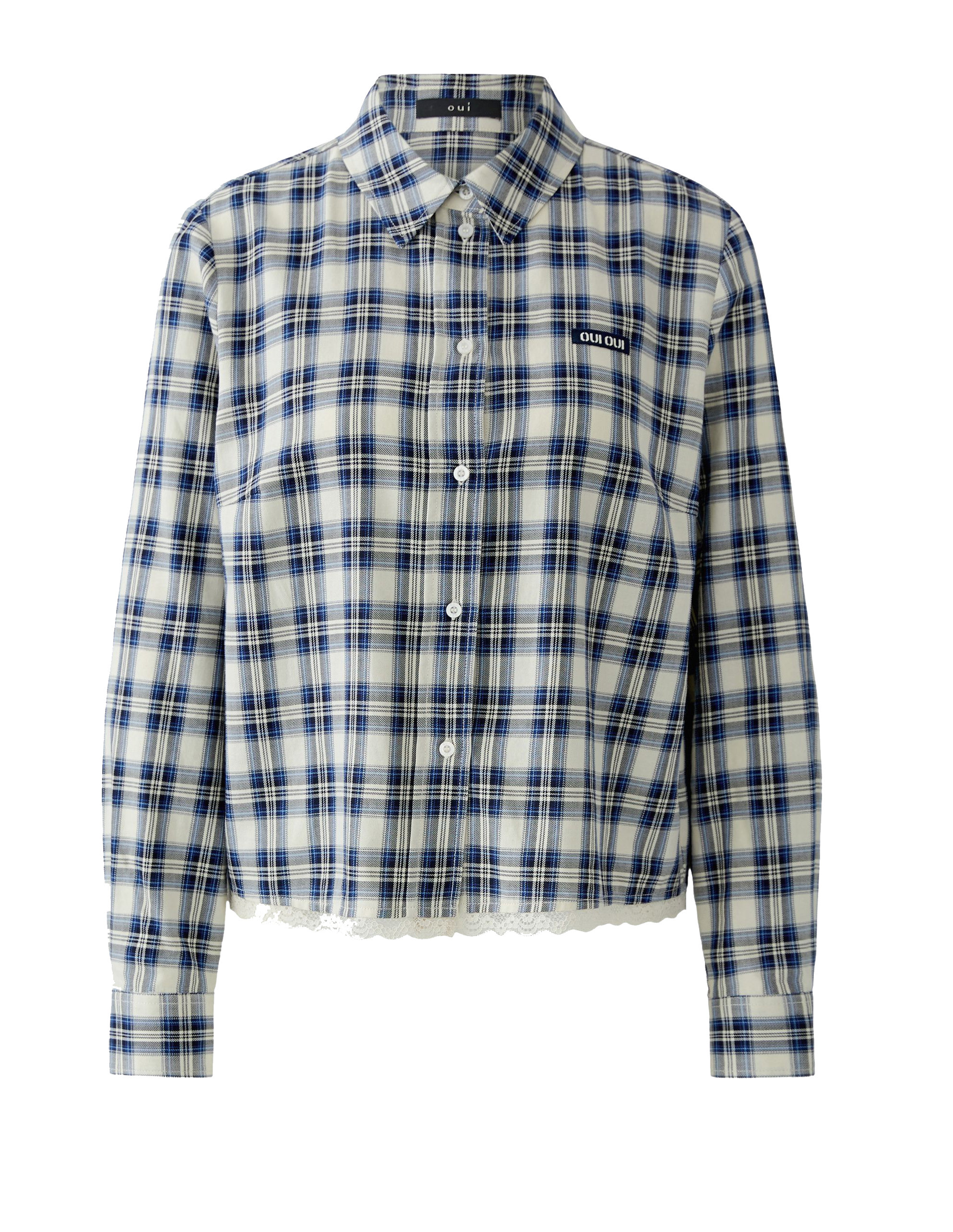 Oui Damenbluse mit Karomuster 36