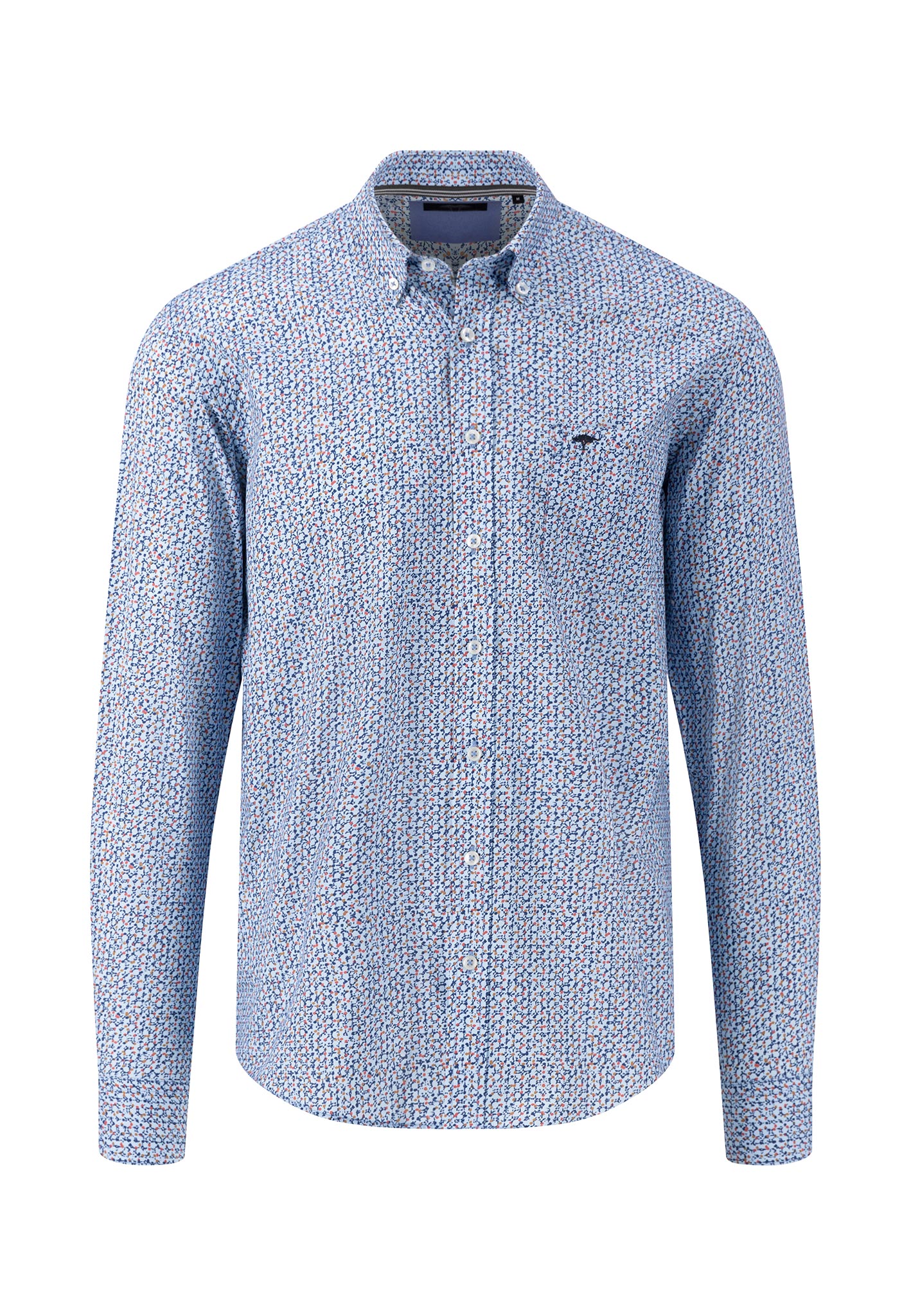 Fynch-Hatton Hemd modischer Print - blau