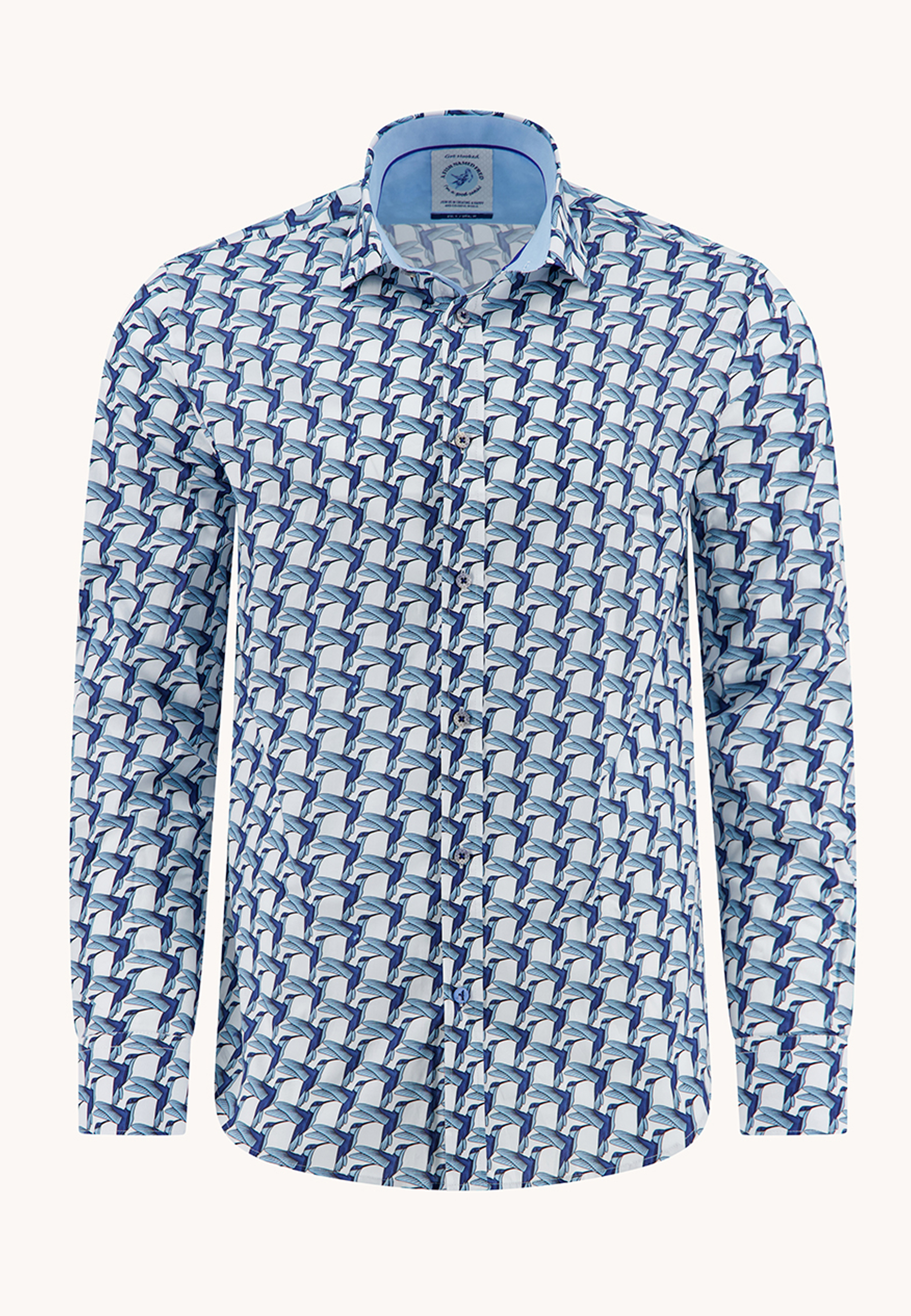 A Fish named Fred Herren Hemd geometric birds