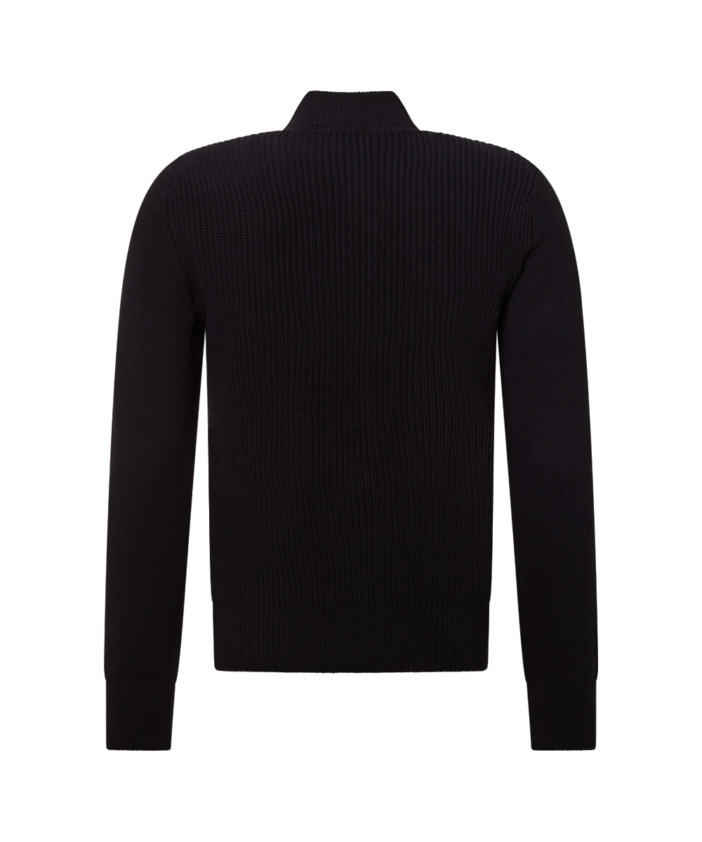 Pierre Cardin Pullover Troyer zip - schwarz L