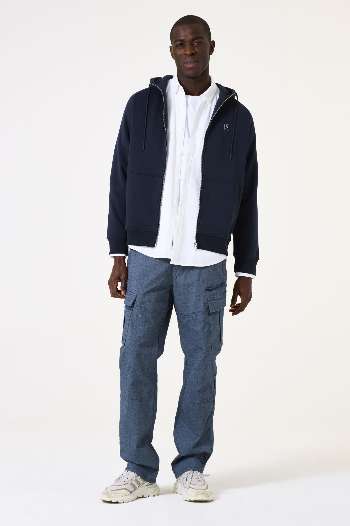 Garcia Herren Sweatjacke mit Kapuze - dunkelblau