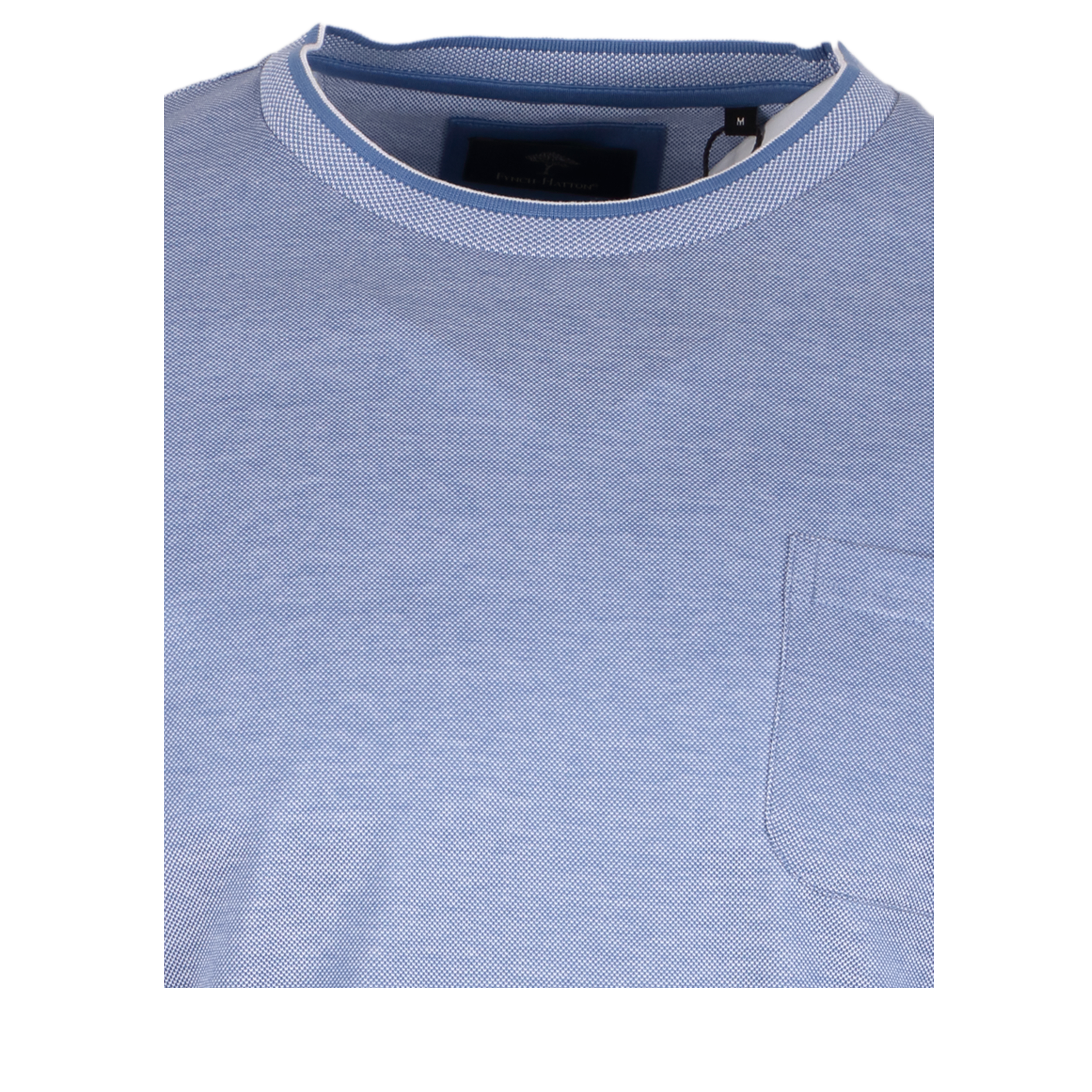 Fynch-Hatton T-Shirt mercerisiert Brusttasche XL blau