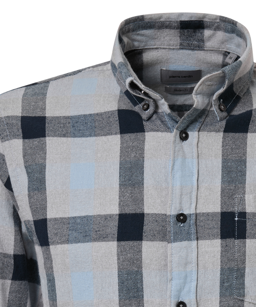 Pierre Cardin Hemd modern fit silbergrau 3XL