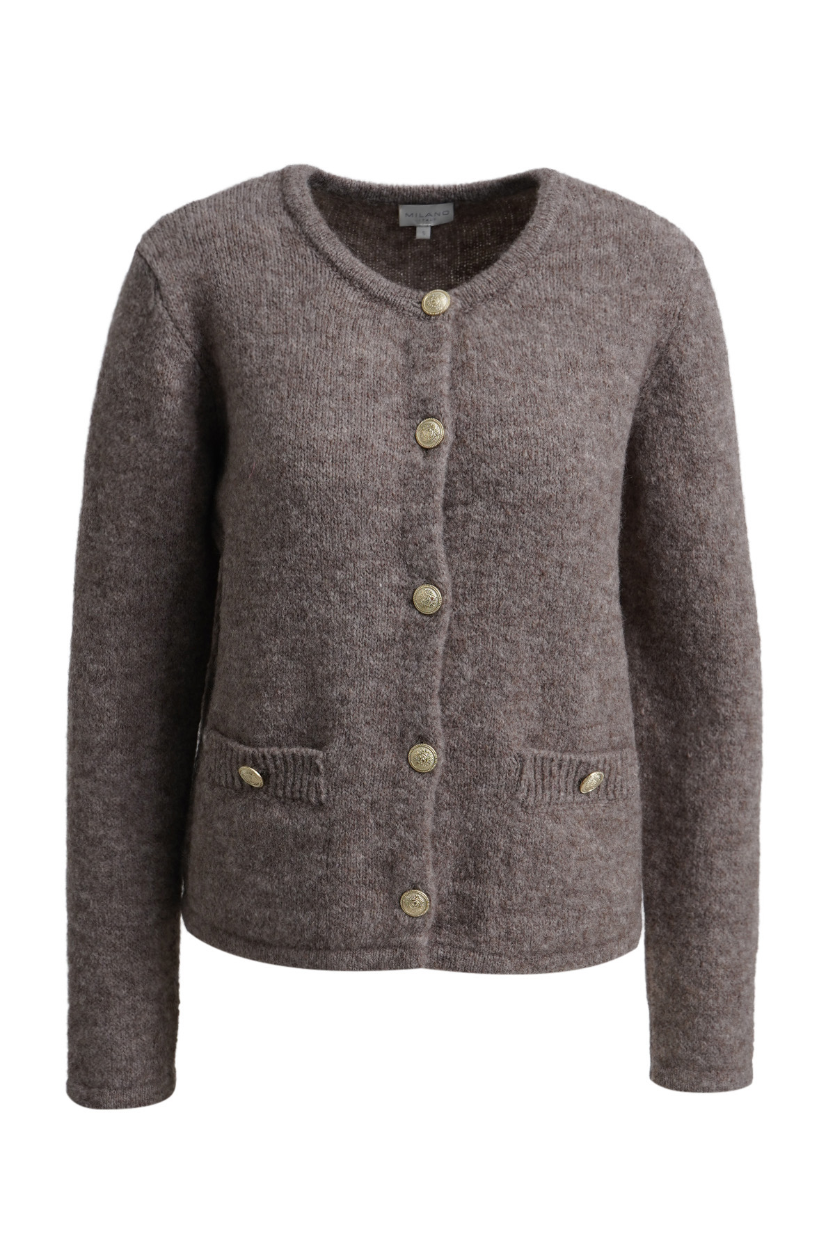 Milano Italy Damen‑Strickjacke mit goldenen Knöpfen