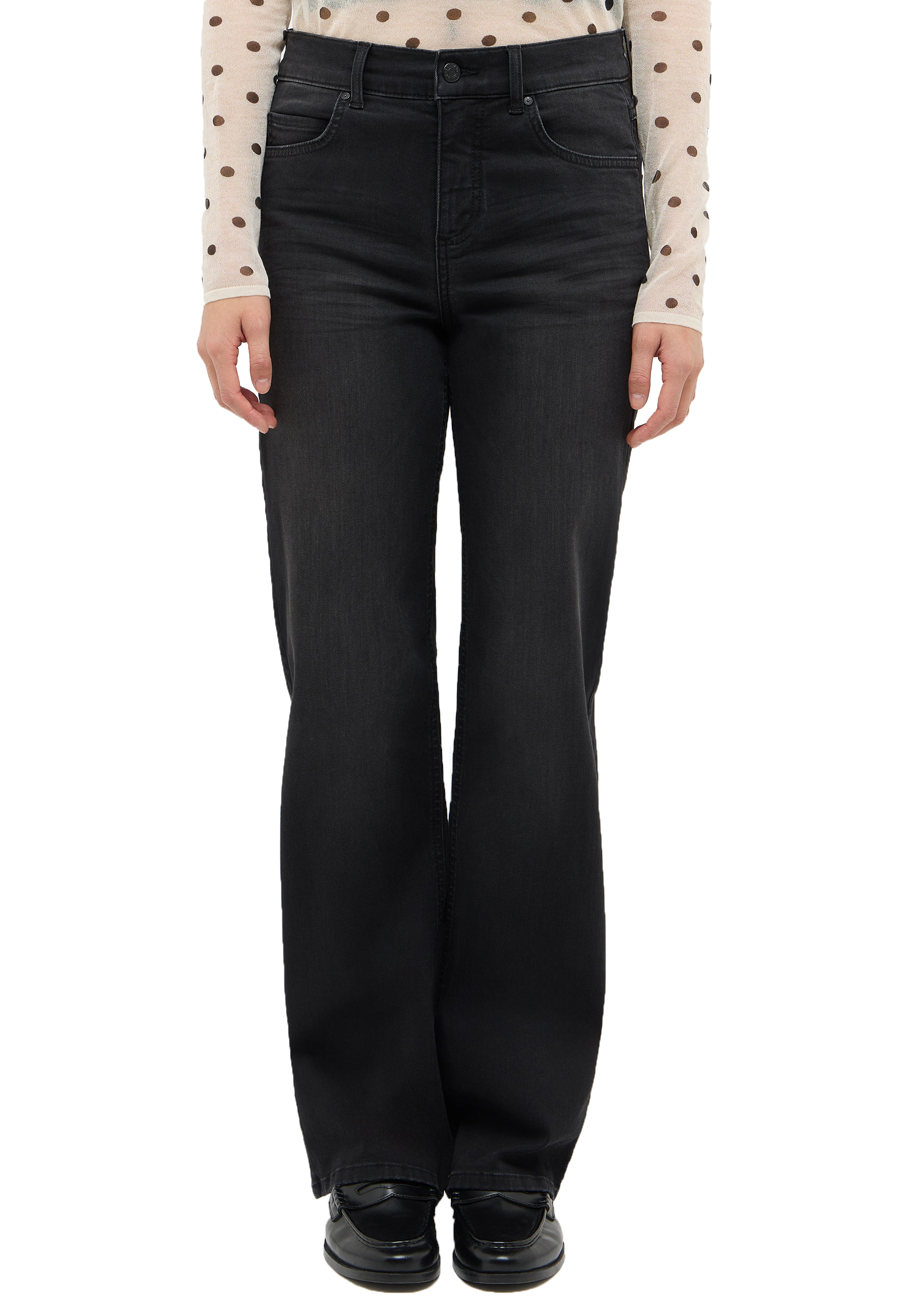 Angels Damen Jeans Lara, Straight fit, black used