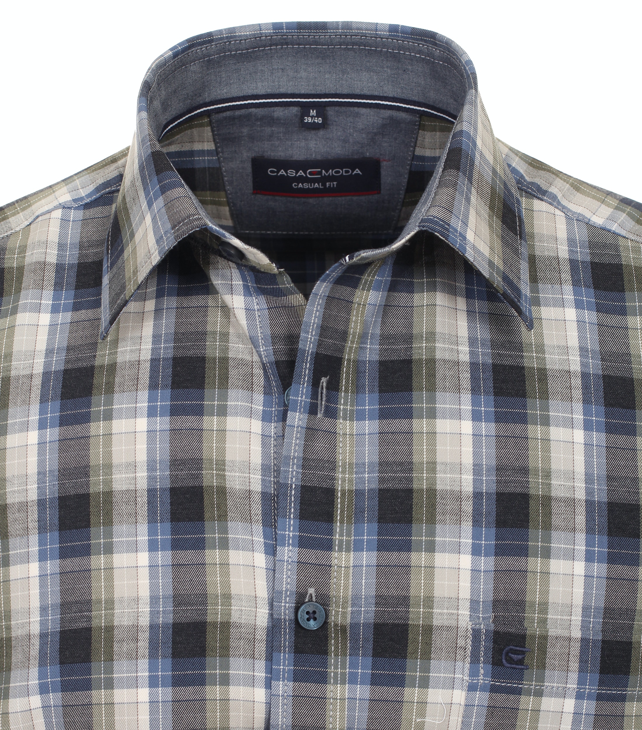 Casamoda Herren Hemd Karo - grün