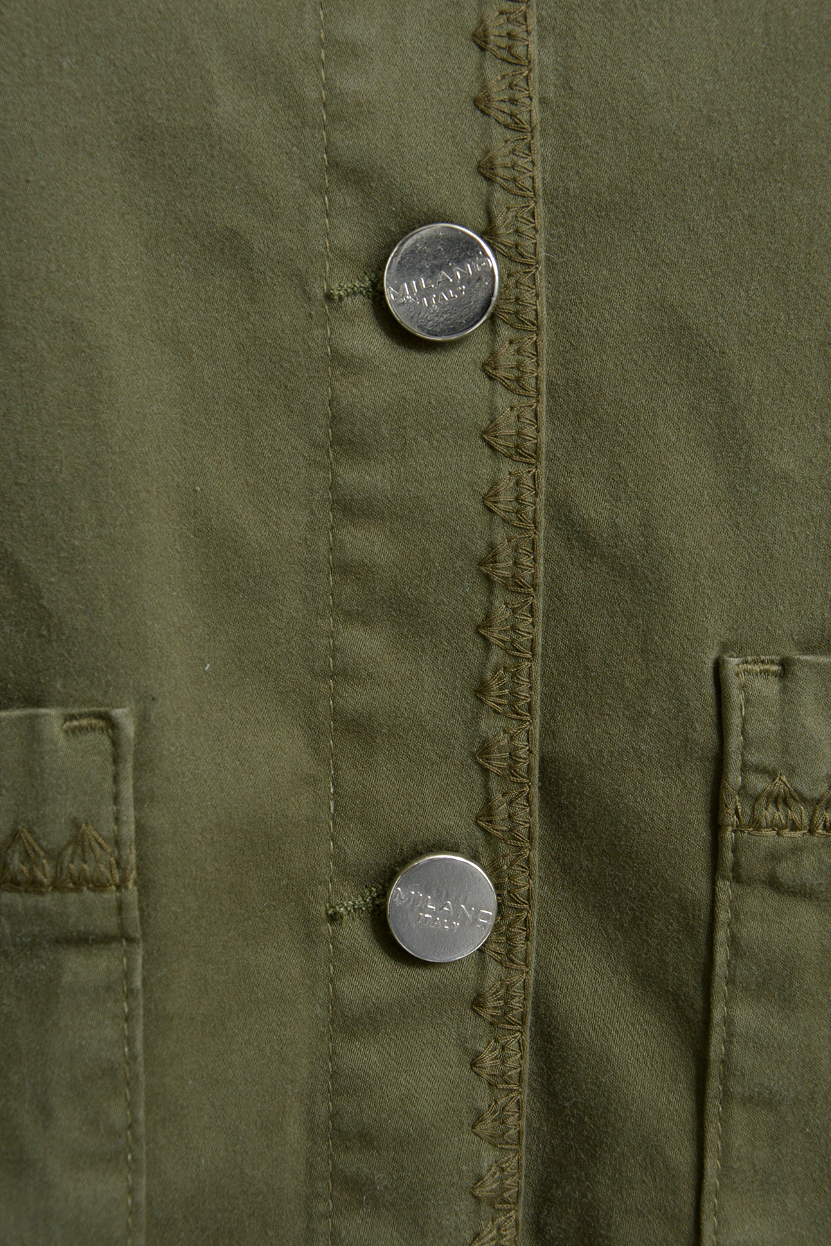 Milano Italy Jacke mit aufgesetzten Taschen - olive