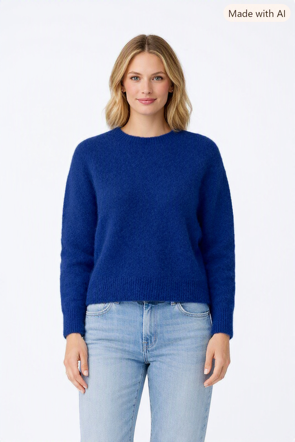 Oui Damen‑Pullover Royalblau 44
