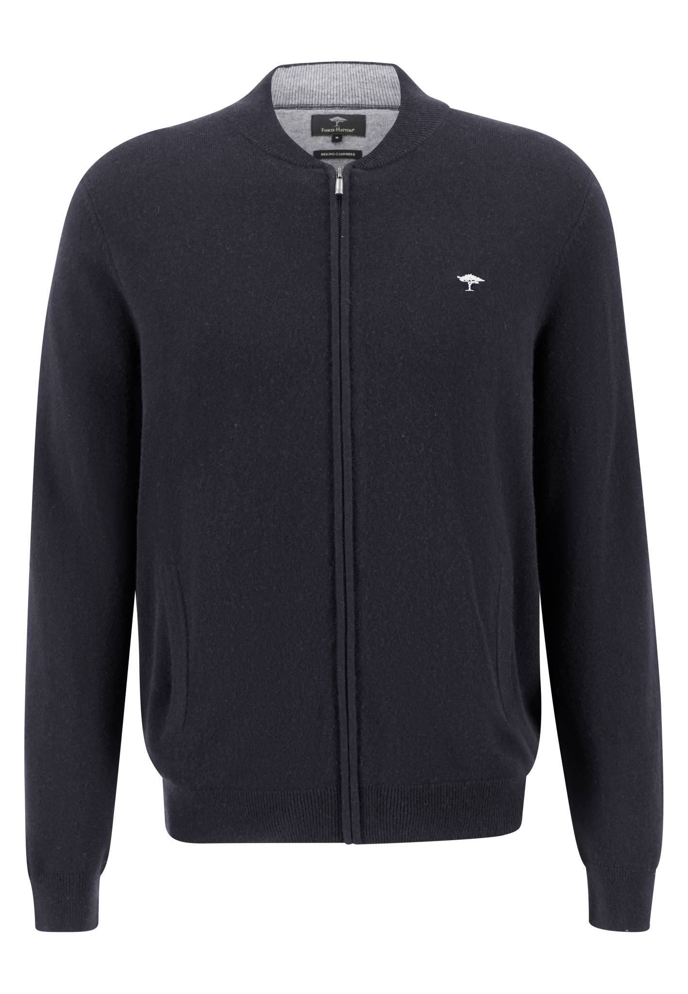 Fynch-Hatton Herren Strickjacke Wolle - dunkelblau
