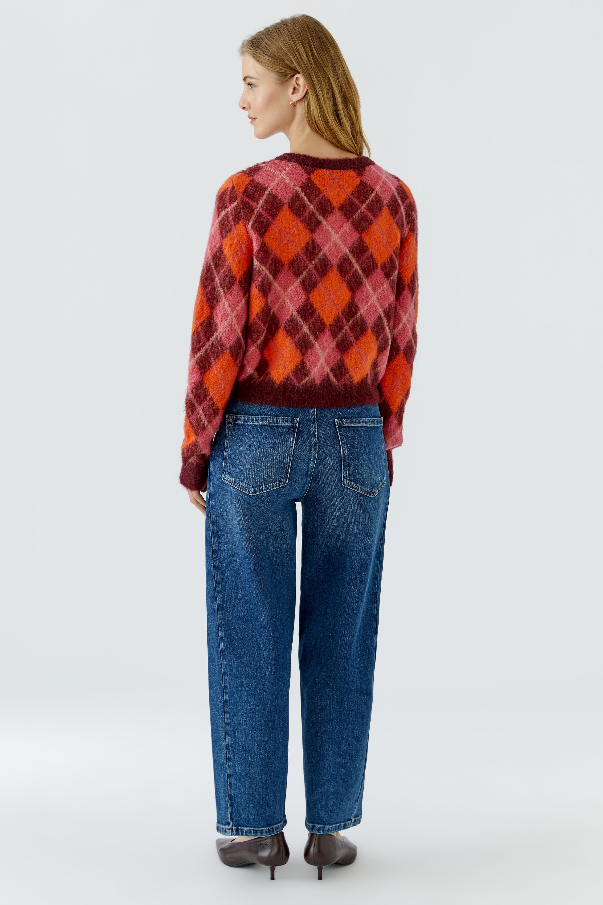 Oui Kuscheliger Argyle‑Pullover 42