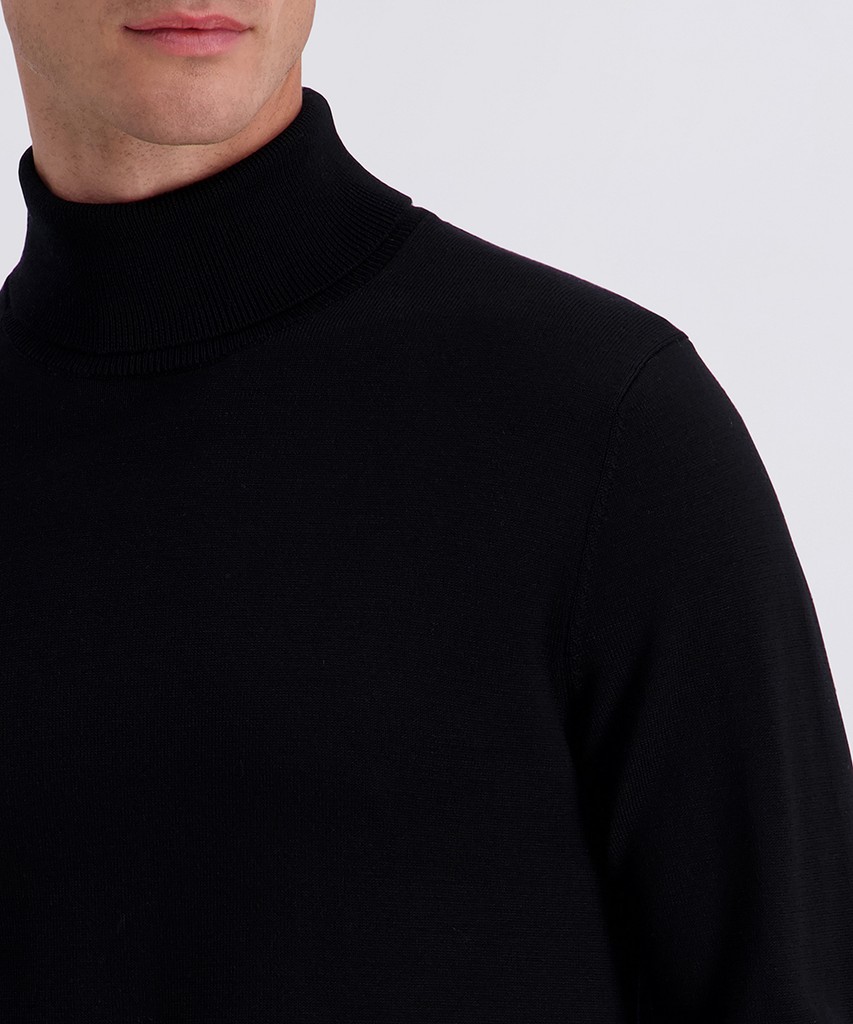 Pierre Cardin Herren Rollkragenpullover - schwarz XXL