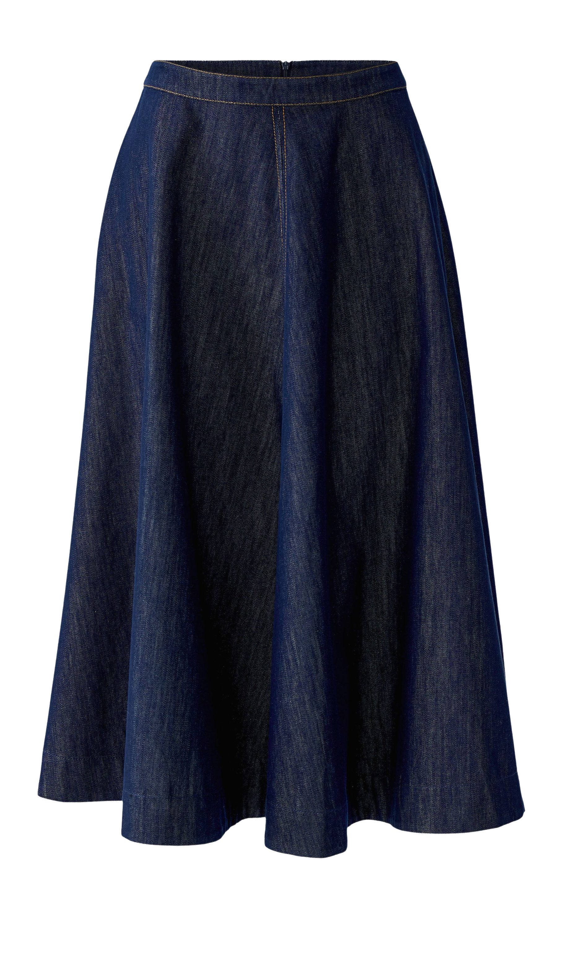 Oui weit schwingender Jeansrock im Raw Denim 40