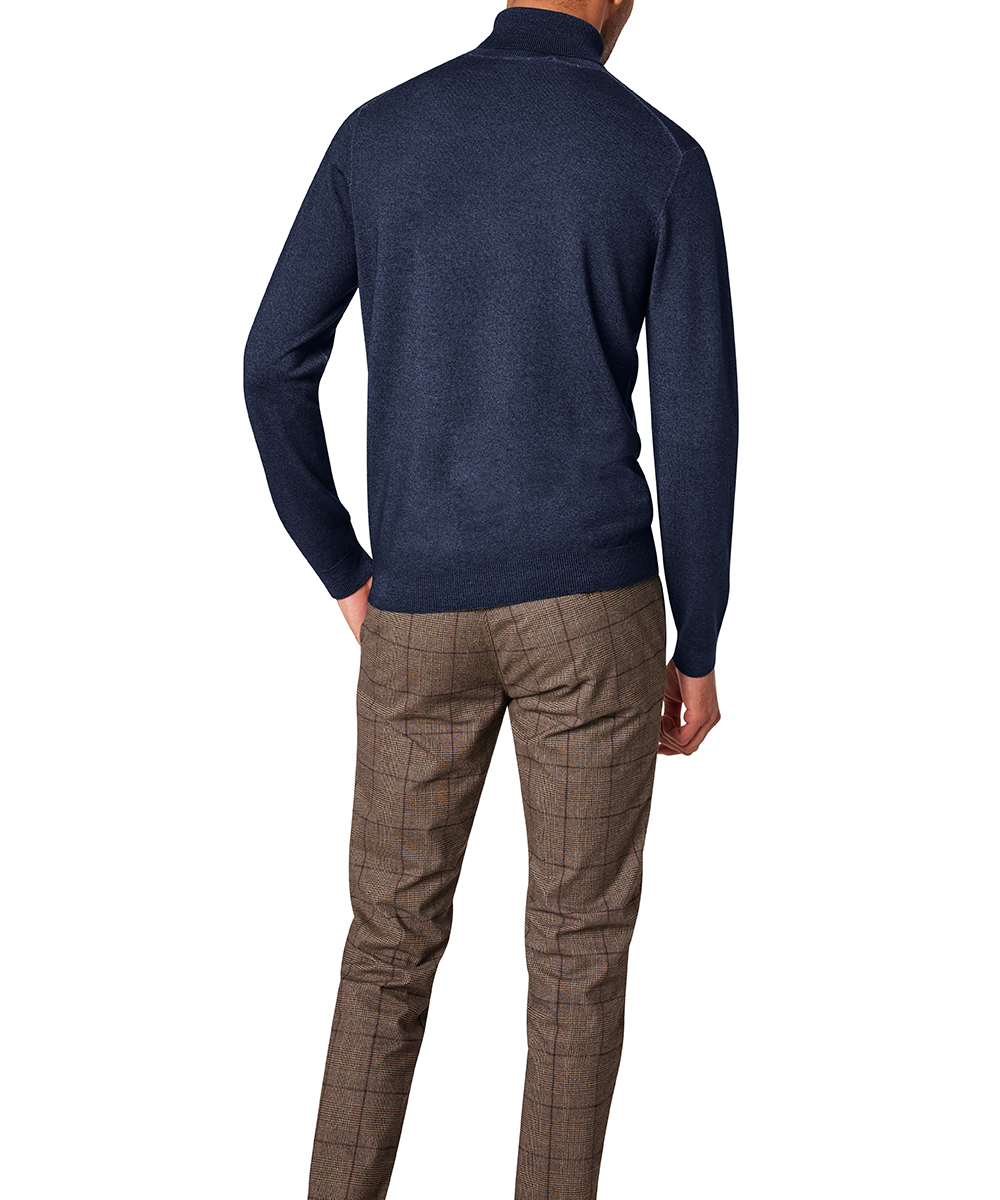 Pierre Cardin Rollkragenpullover Wolle - dark saphir