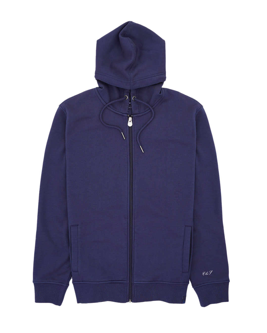Colours & Sons Herren Hoodie-Zip Jacke - blau