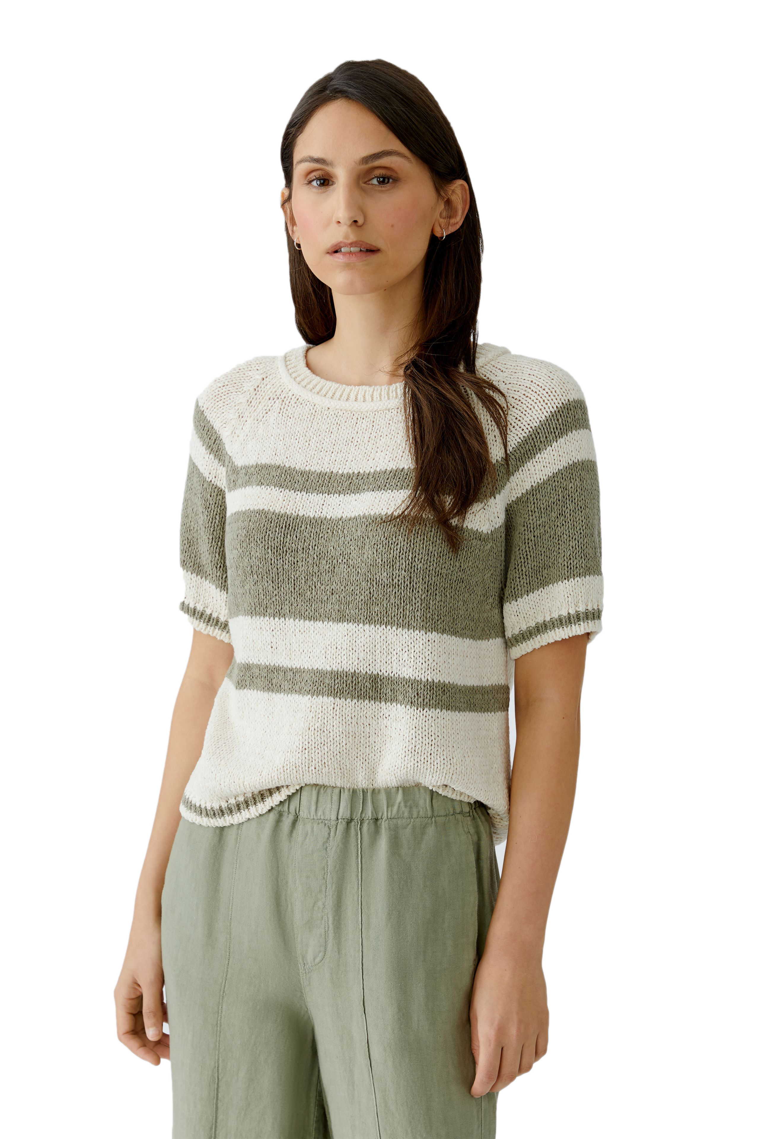 Oui  Pullover in sommerlichem Bändchengarn