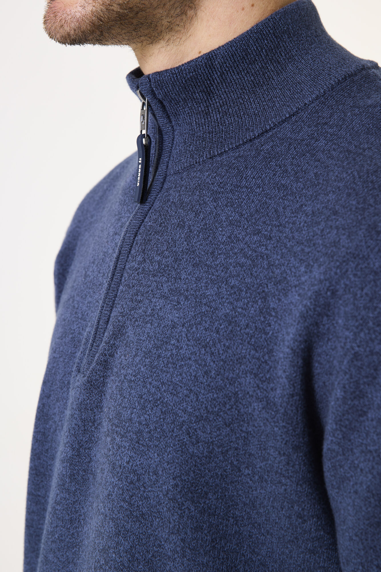 Garcia Herren Pullover Troyer-Zip - blau M