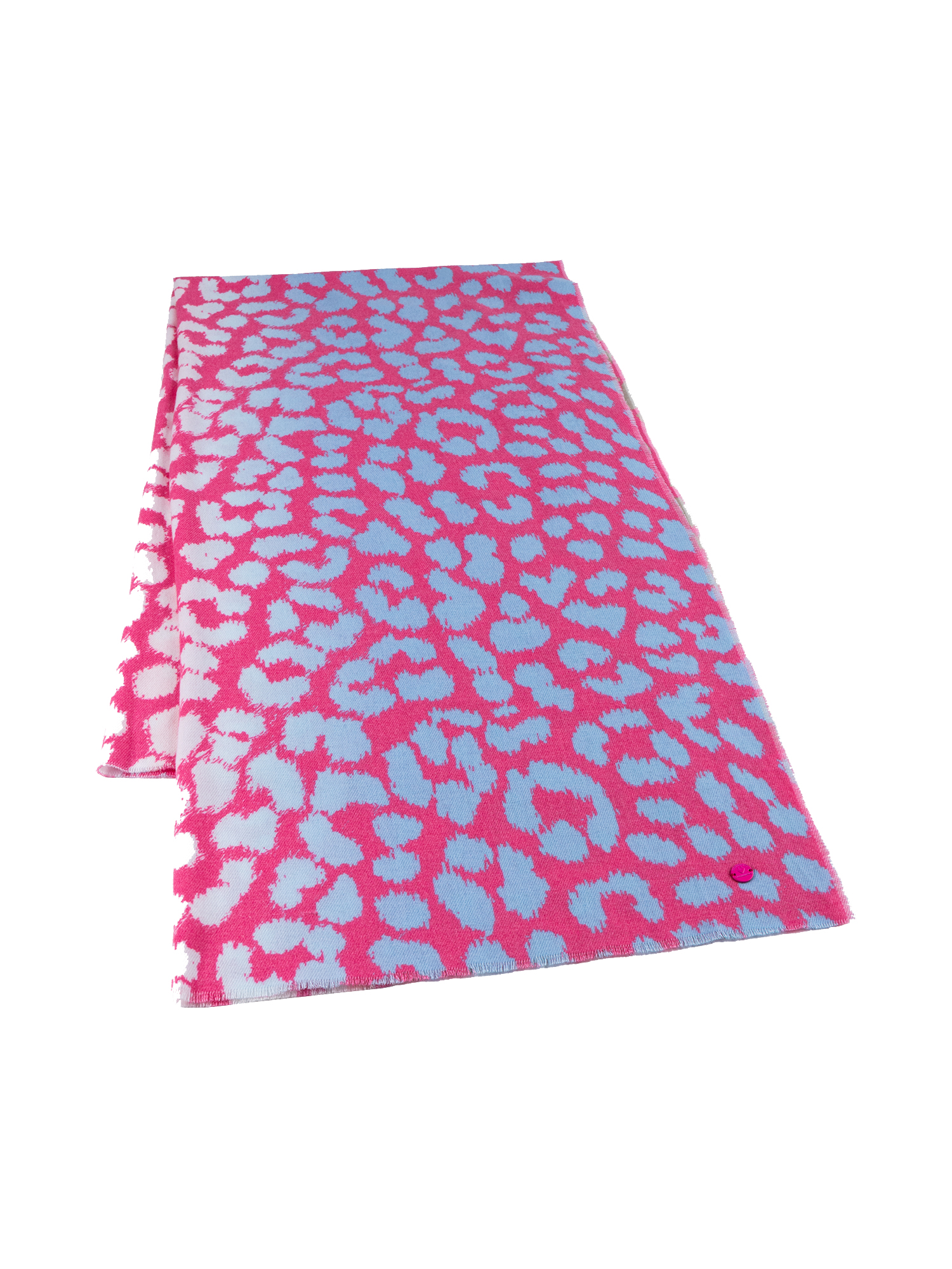 Lieblingsstück Damen Schal – Leo‑Muster Pink / Hellblau OZ