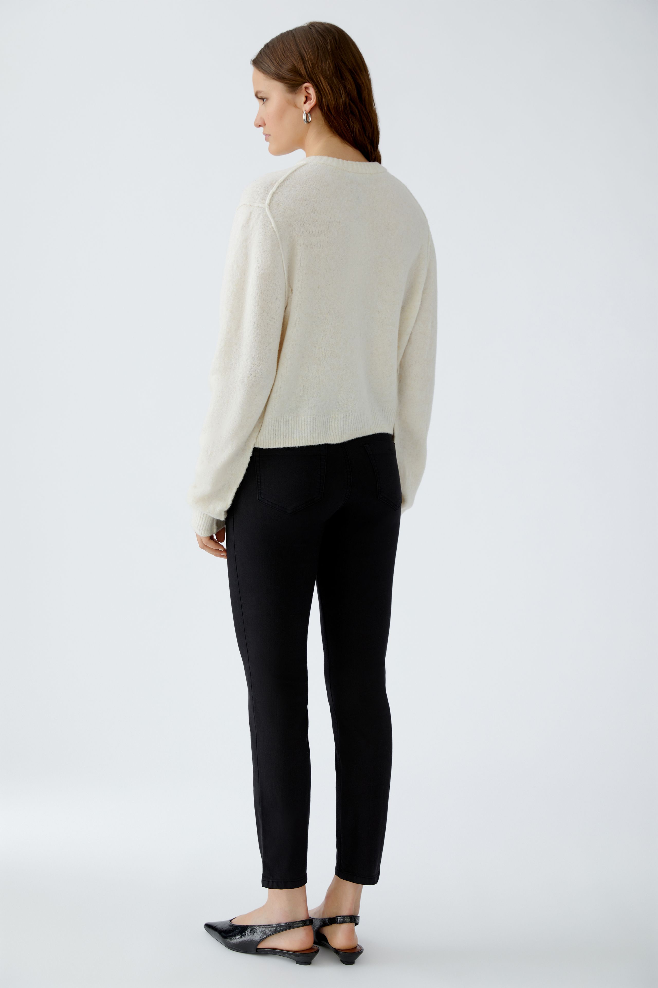 Oui Strickjacke ILAYA - super soft - offwhite 42