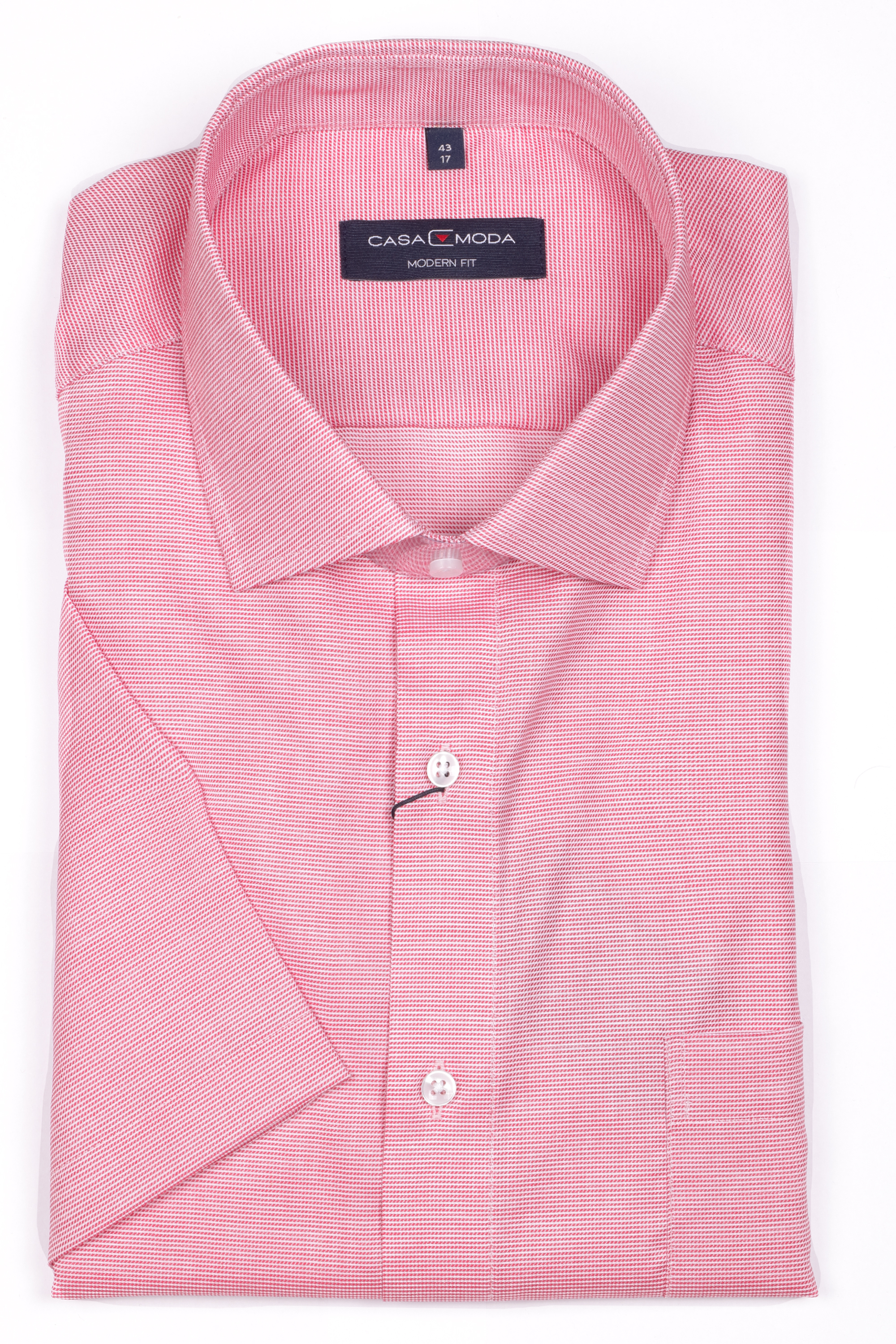 Casa Moda Herren Hemd 1/2 Arm modern fit - rot