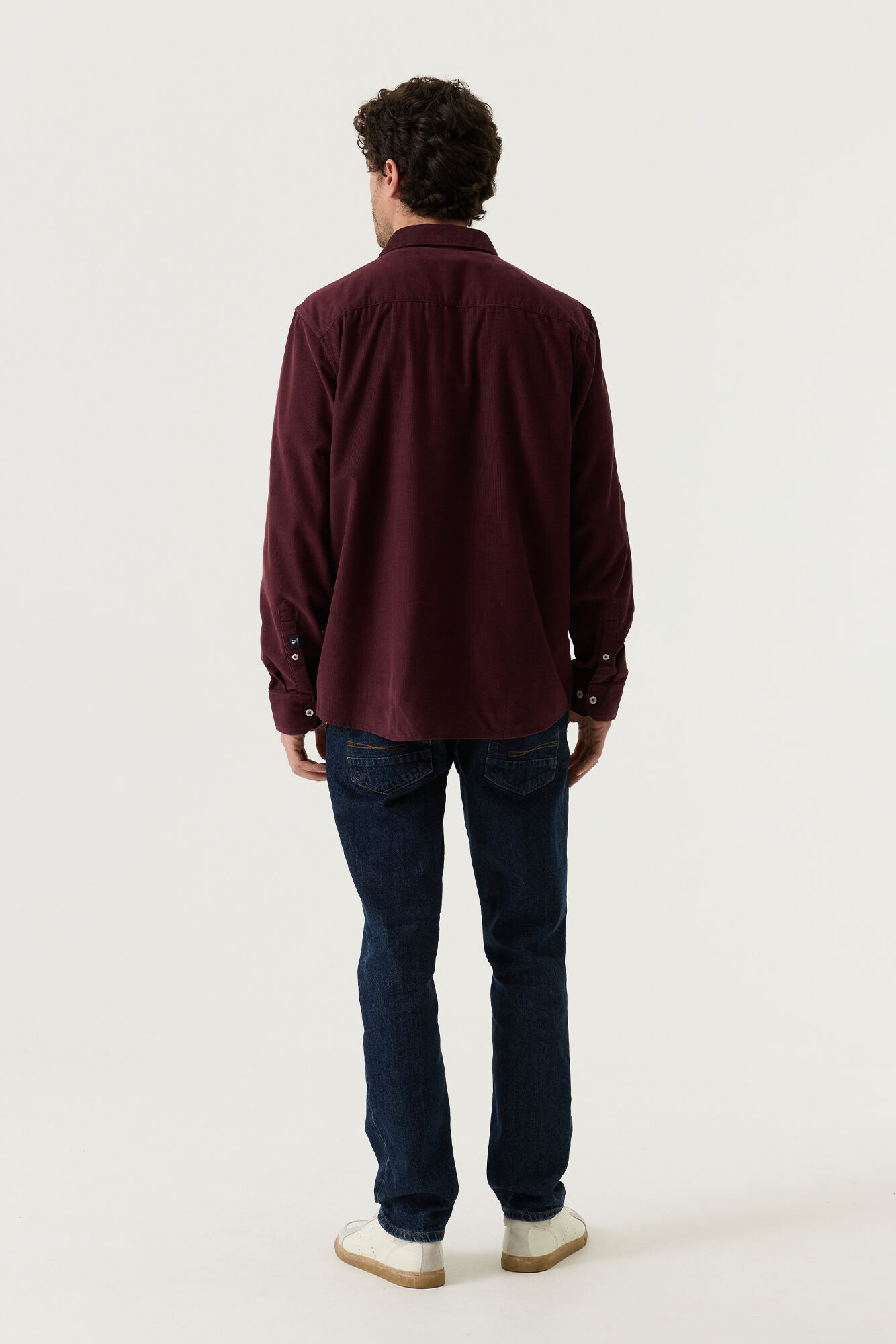 Garcia Herren Cordhemd - bordeaux XL