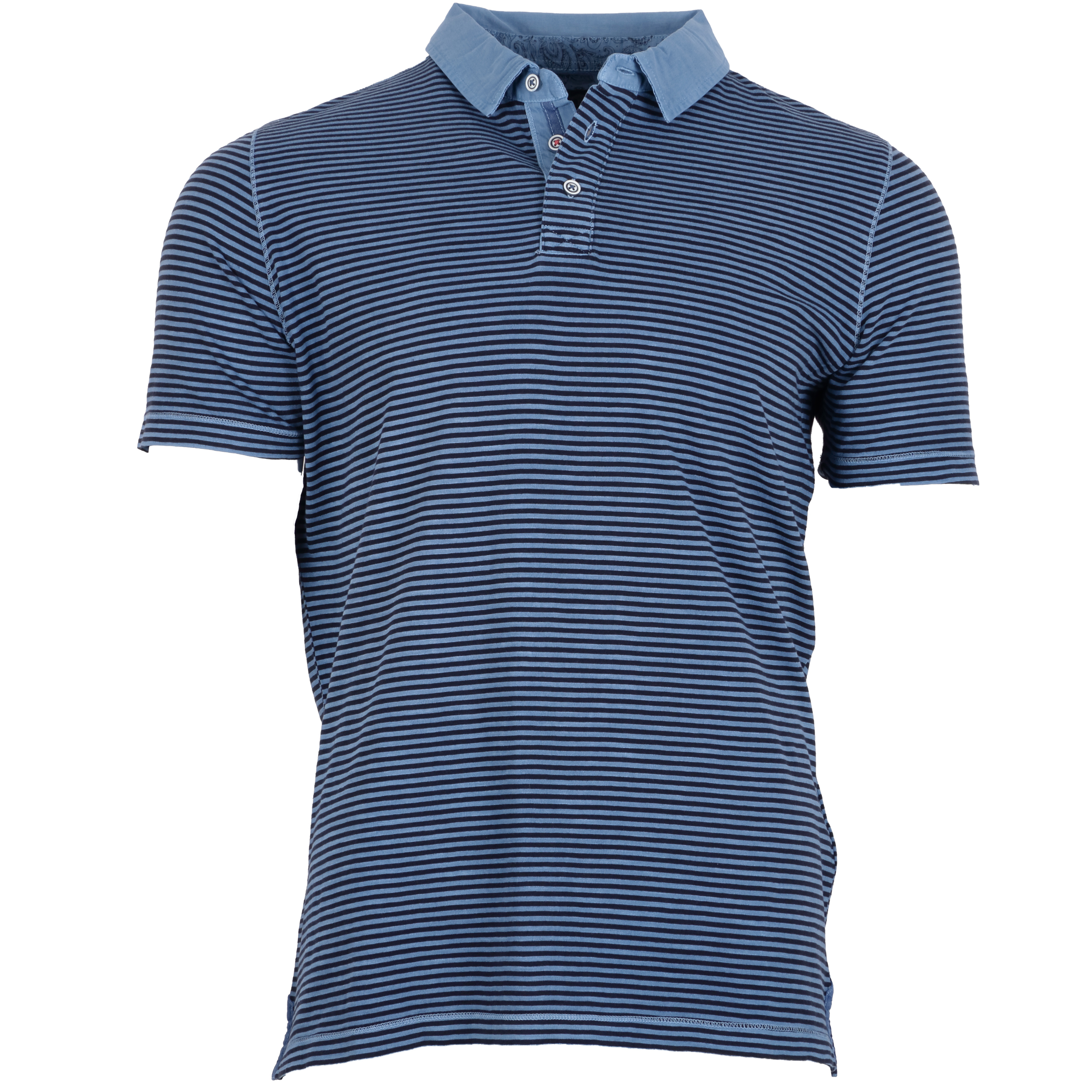 Fynch-Hatton Poloshirt Jersey Finestripe M blau