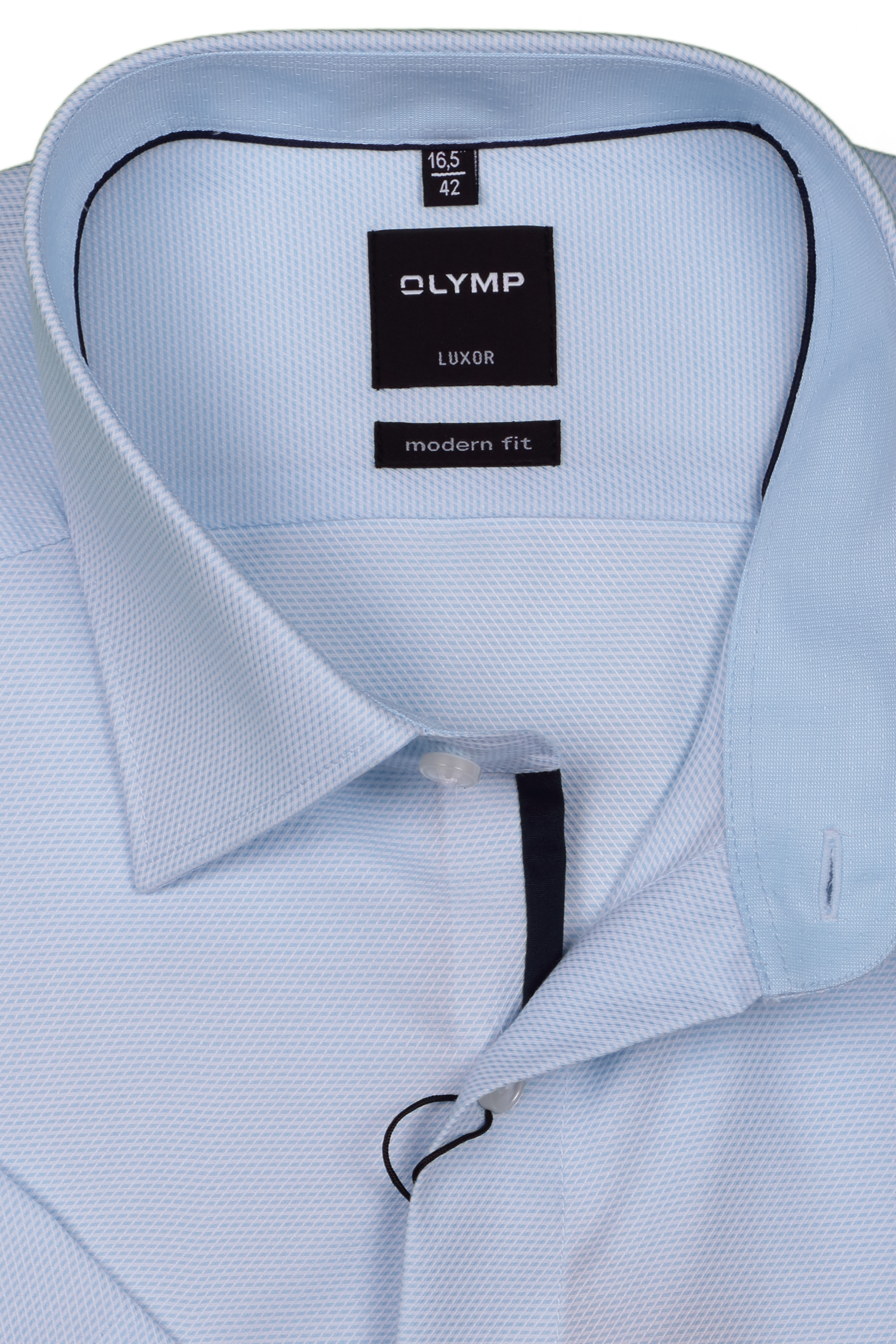 Olymp Hemd Luxor, modern fit, 1/2 Arm - aqua