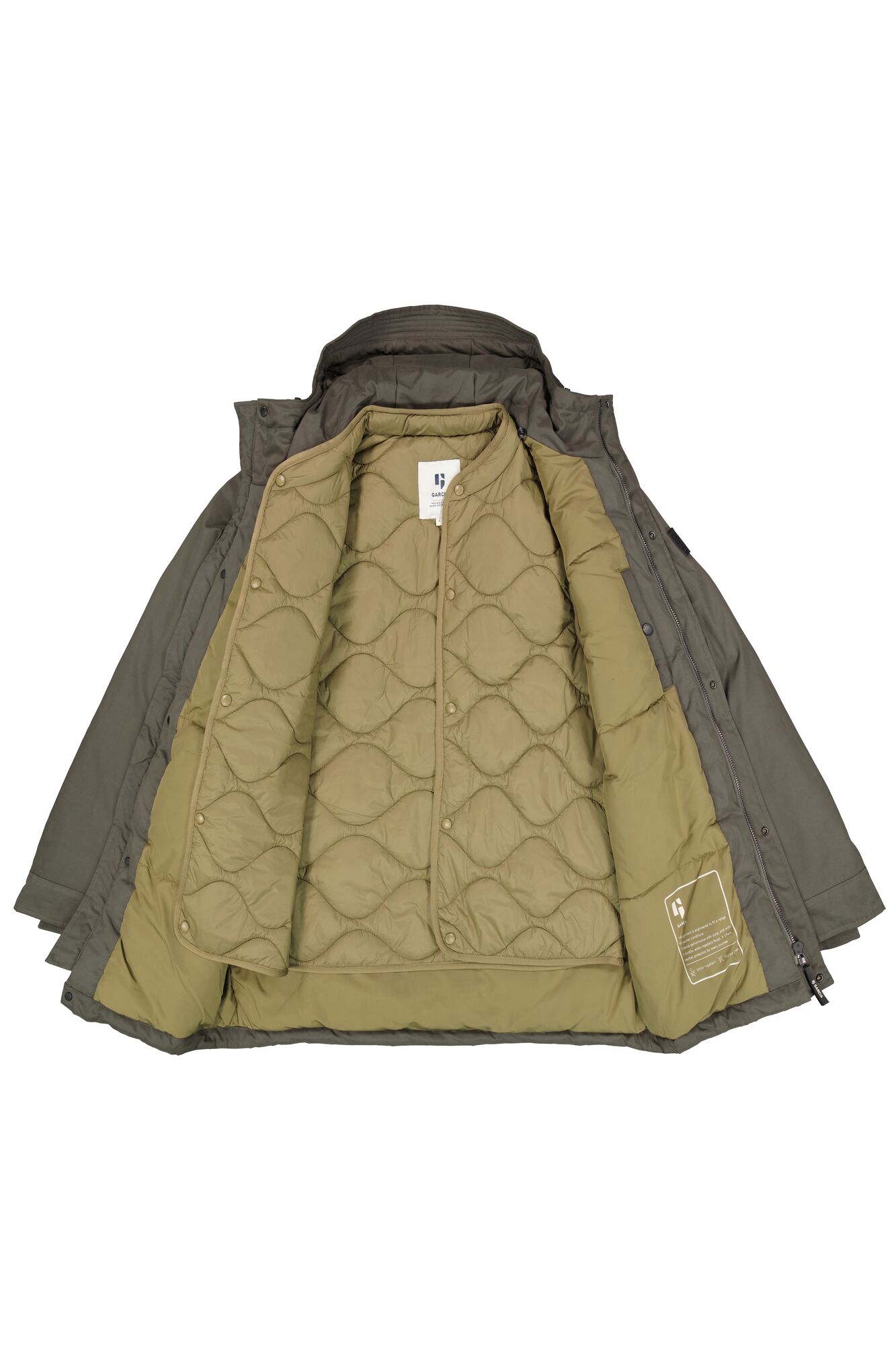 Garcia Herren Winterjacke mit Kapuze Olivgrün XXL