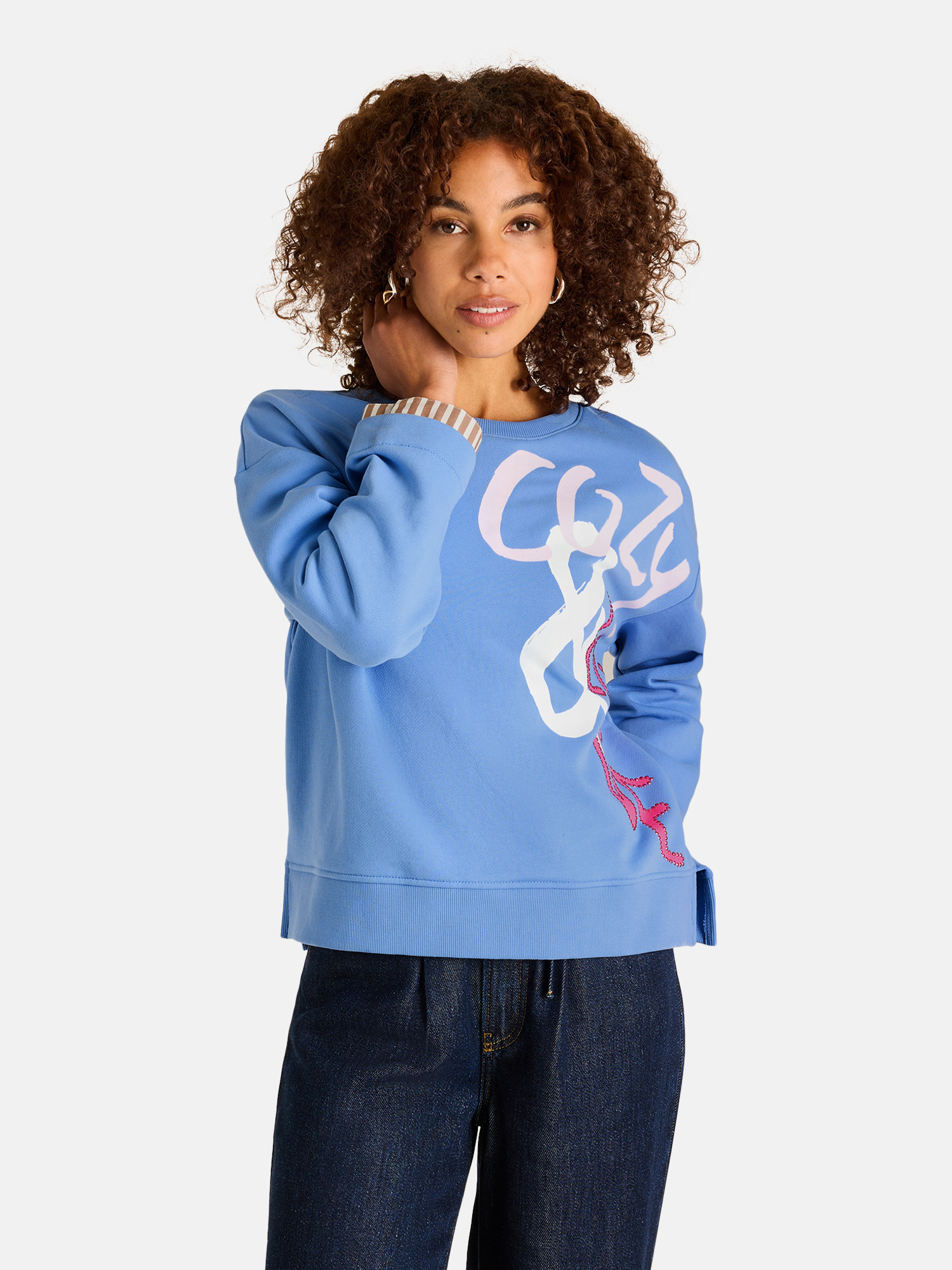 Lieblingsstück Damen Sweatshirt COZ & LOV – Blau M