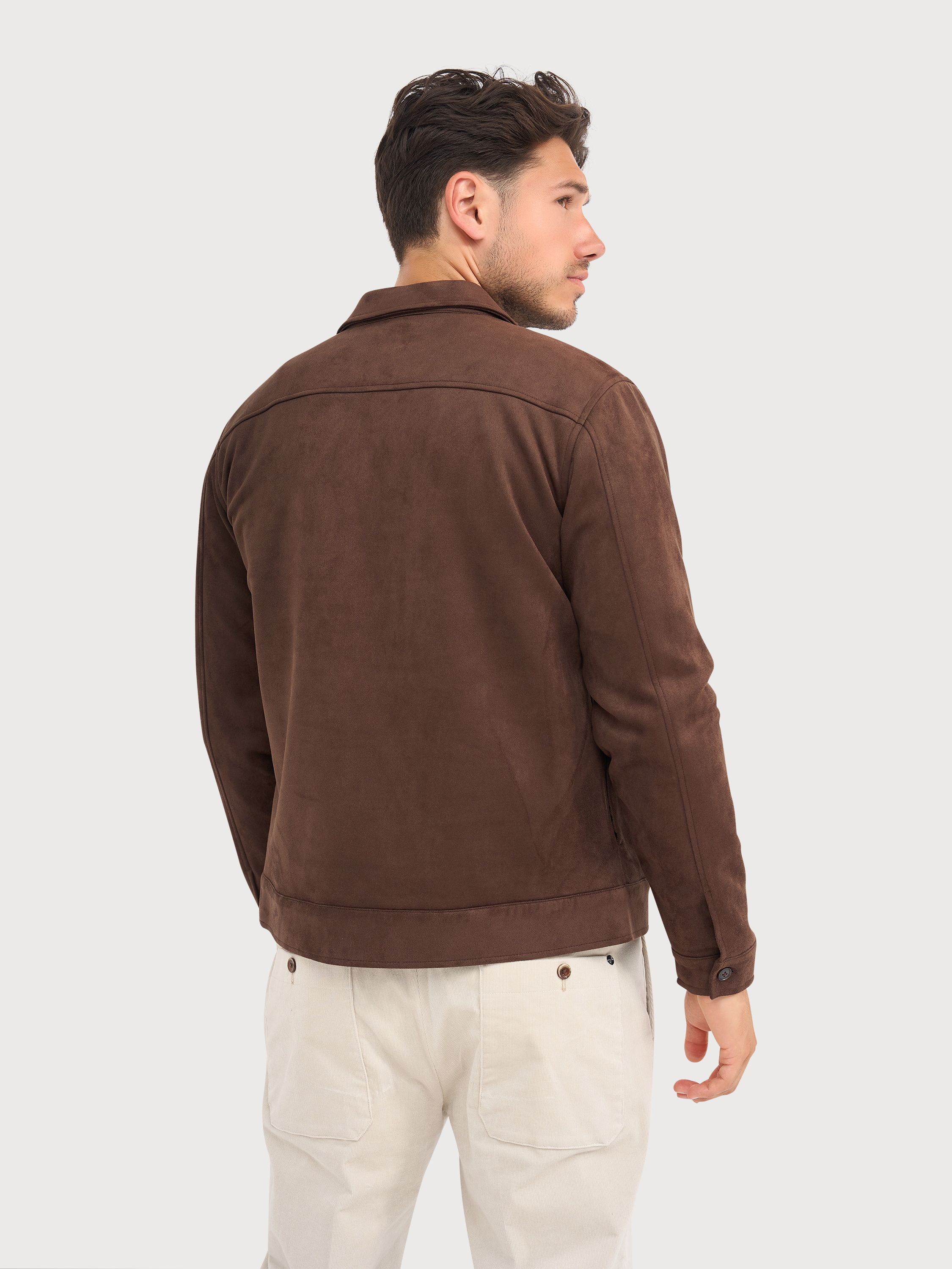 Blue Industry Hemdjacke Wildlederoptik XXL