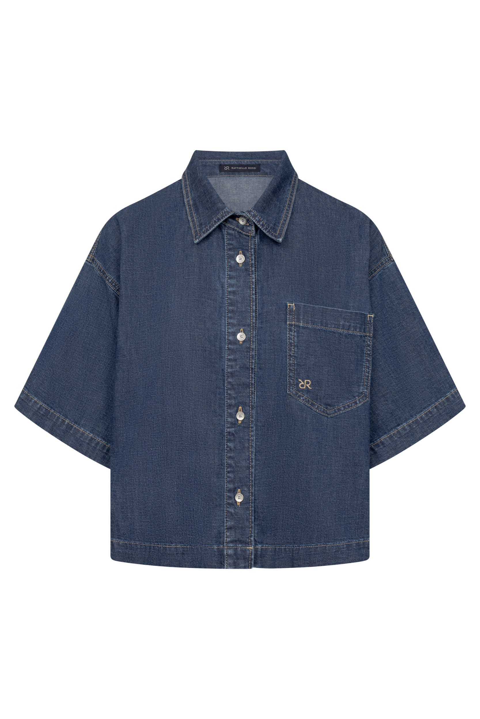 Raffaello Rossi Hemdbluse Denim 1/2 Arm