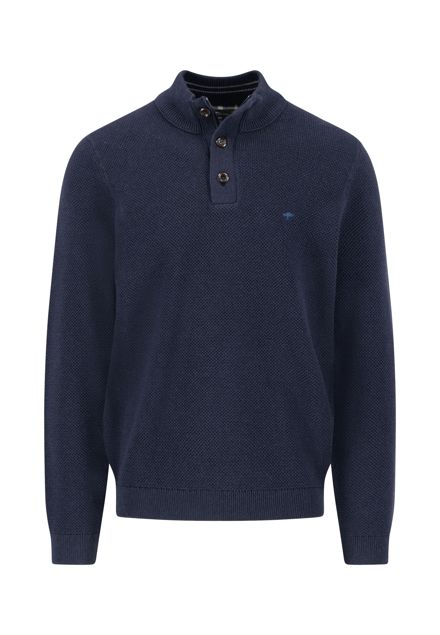Fynch-Hatton Pullover Troyer-Button - dunkelblau XXL