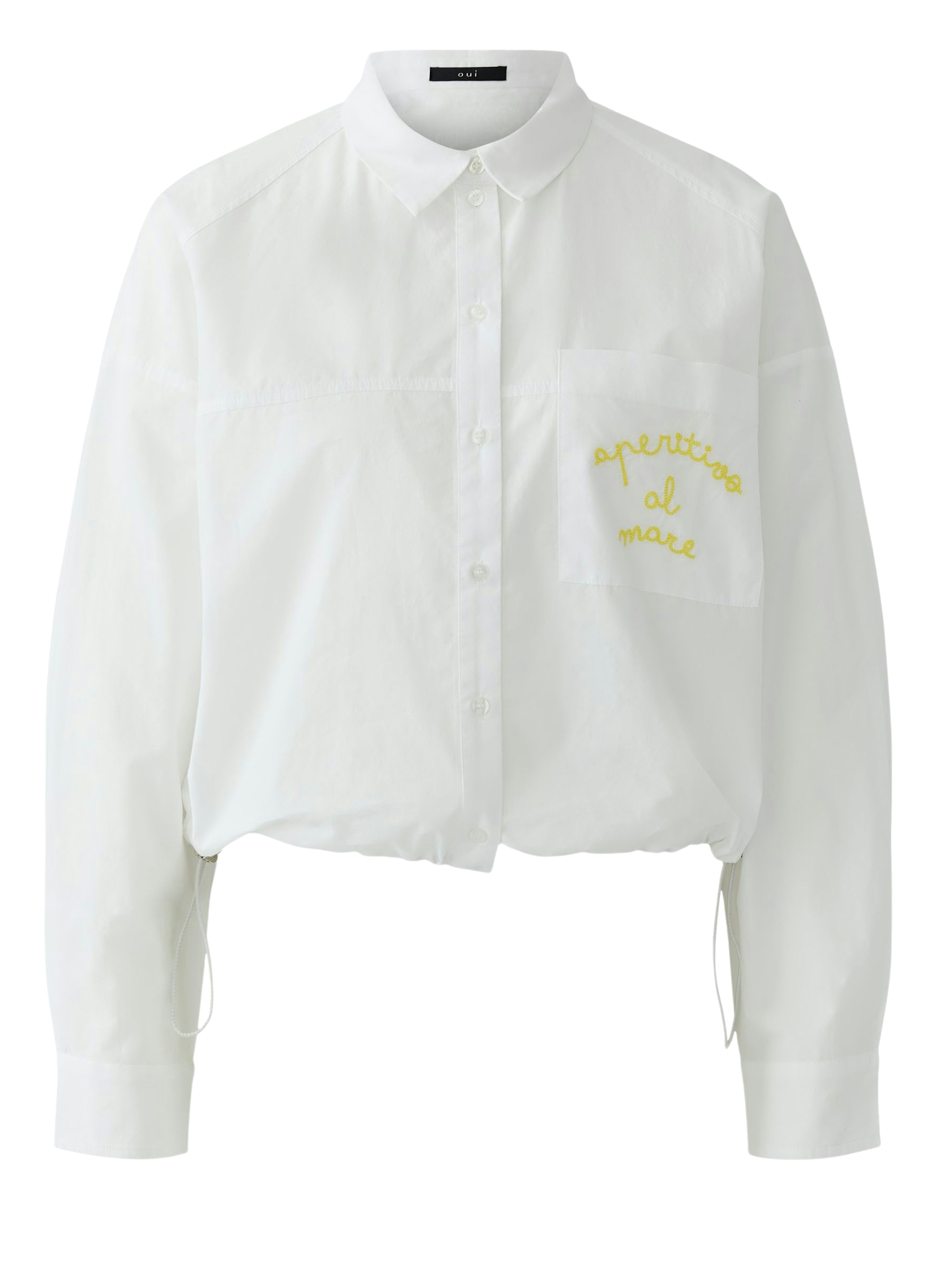 Oui Bluse Baumwollpopeline Boxy geschnitten