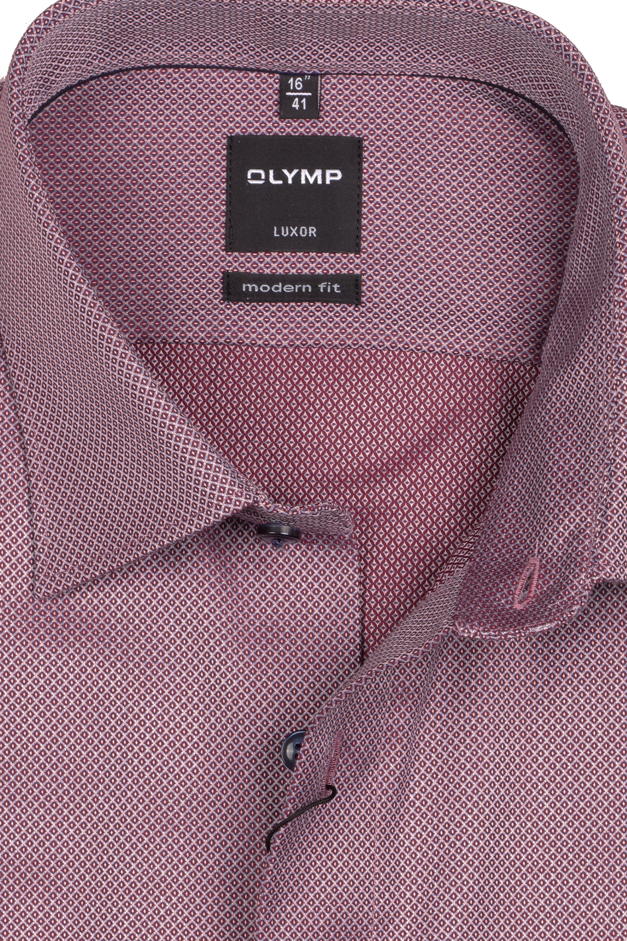 Olymp Hemd Luxor modern fit - dunkelrot