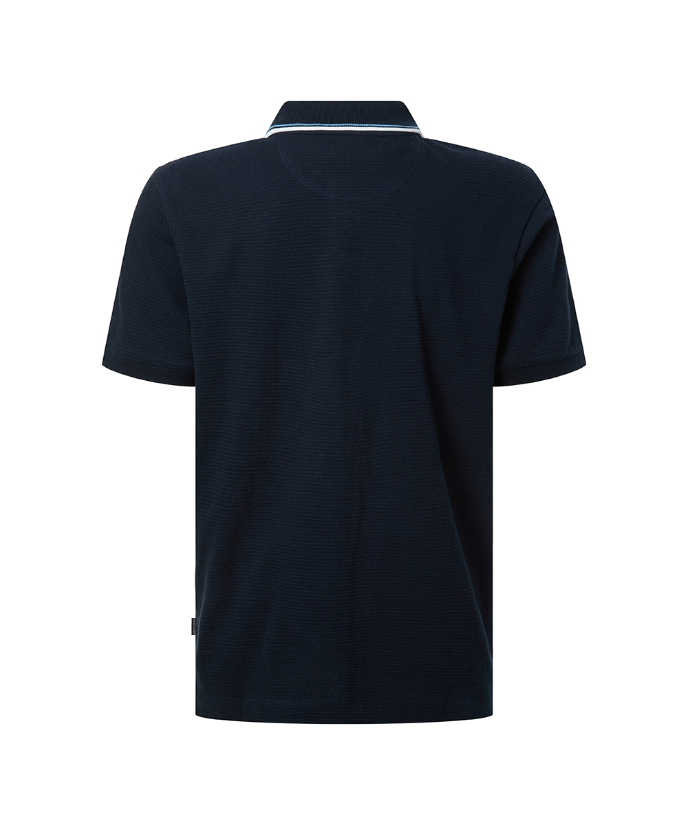 Pierre Cardin Poloshirt Waffelpiqué - dunkelblau XXL