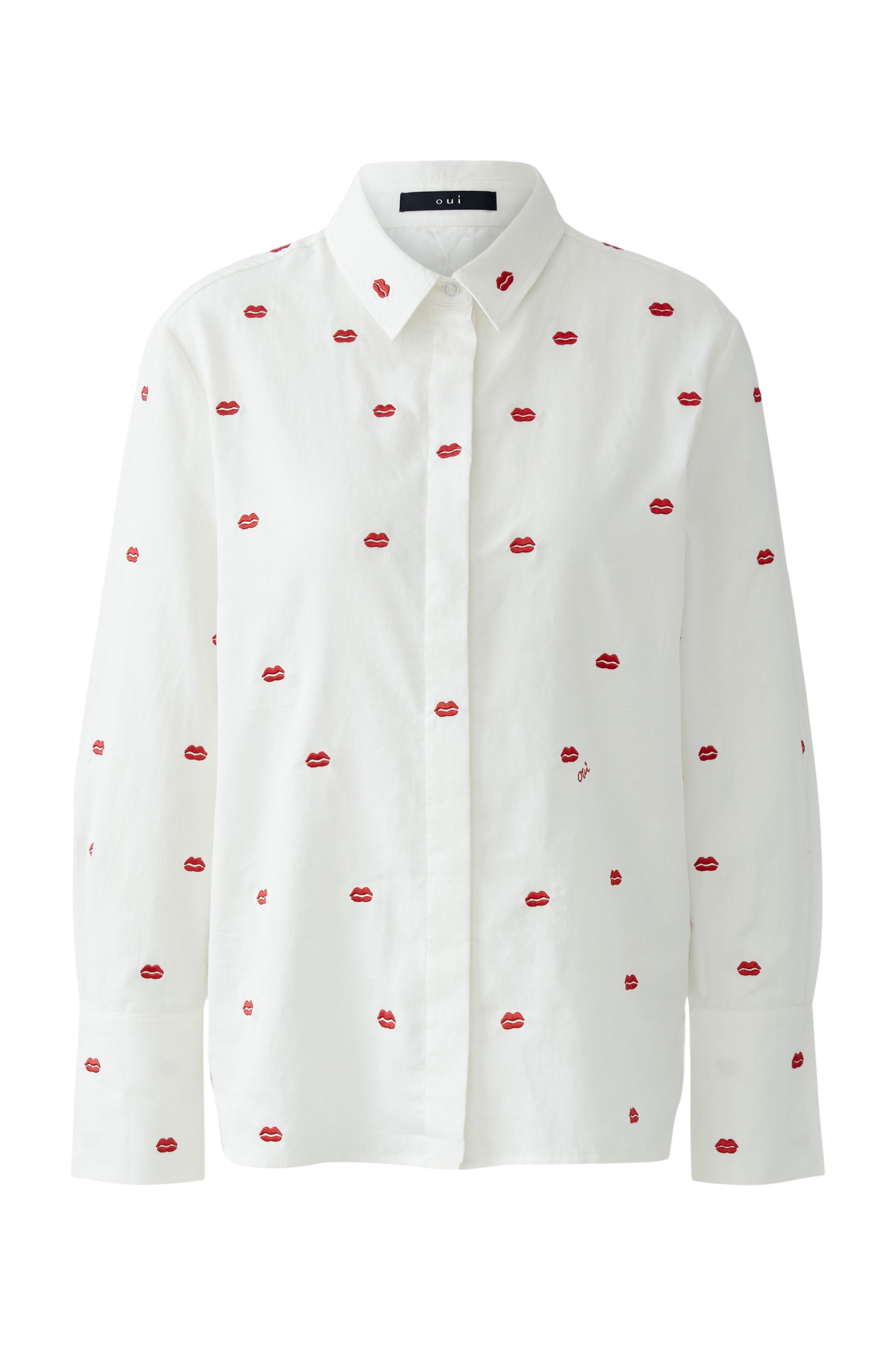 Oui Bluse allover bestickt