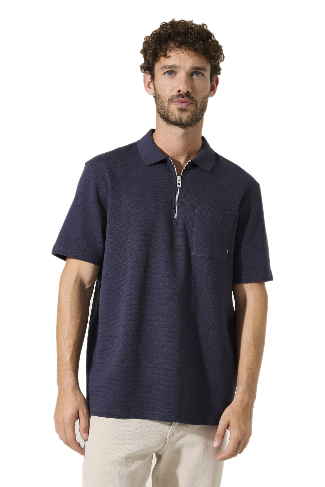 Garcia Poloshirt mit Zip - dunkelblau L