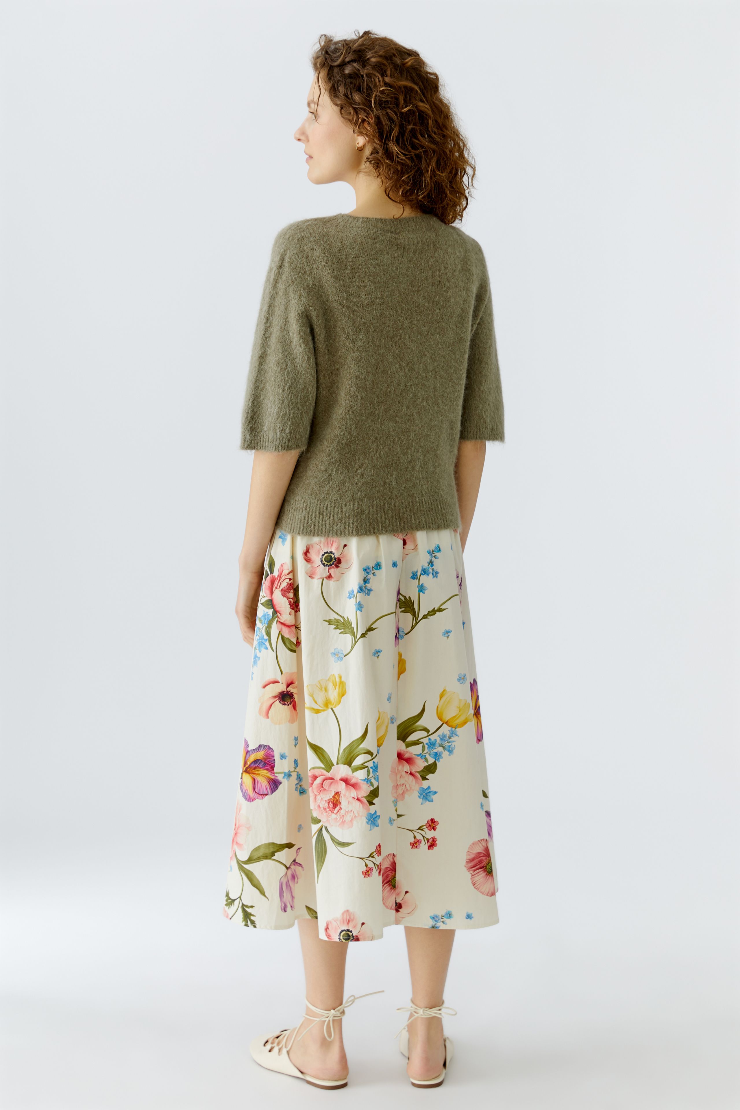 Oui seamless gestrickter Pullover - green garden