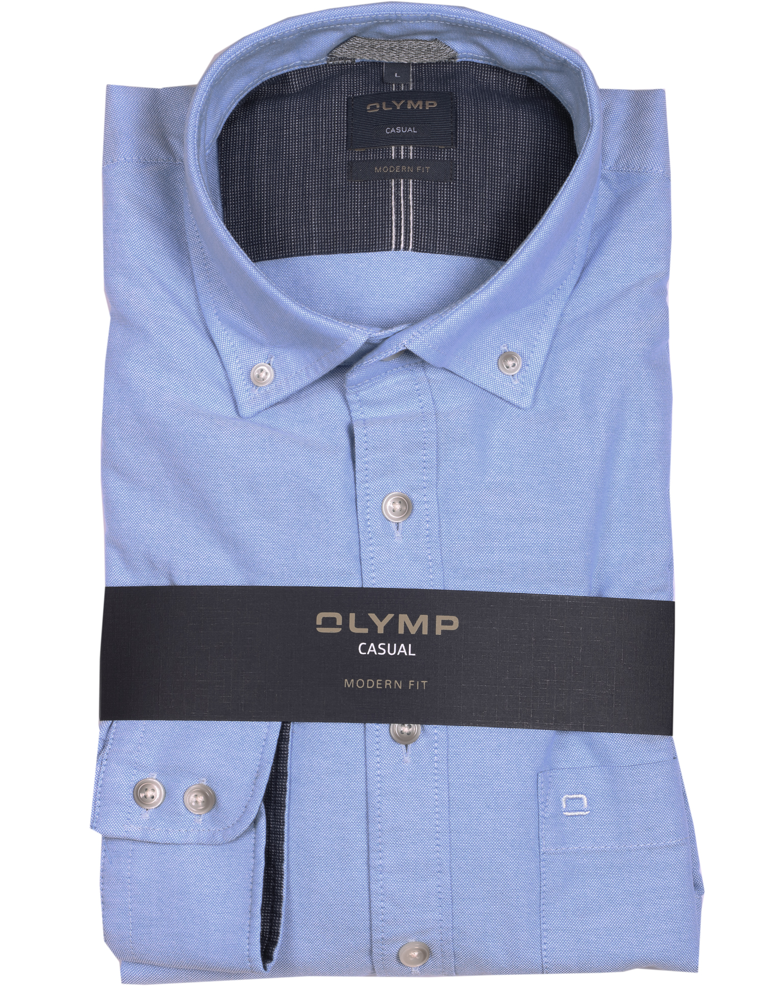 Olymp Hemd Casual modern fit Oxford - blau