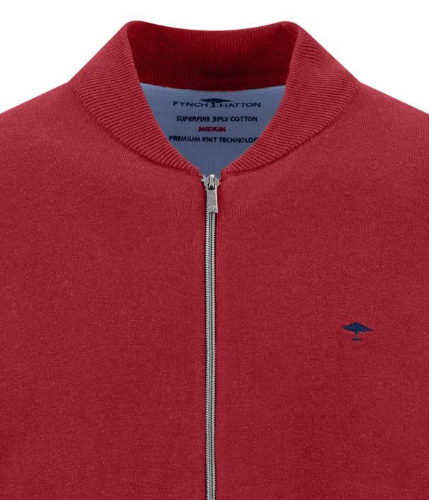 Fynch‑Hatton Strickjacke in kräftigem Rot XXL
